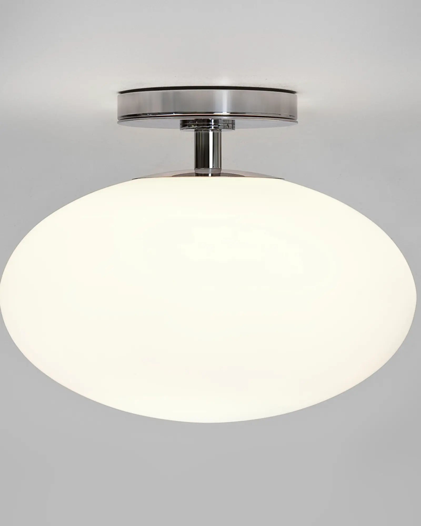 Zeppo orb glass ceiling light chrome