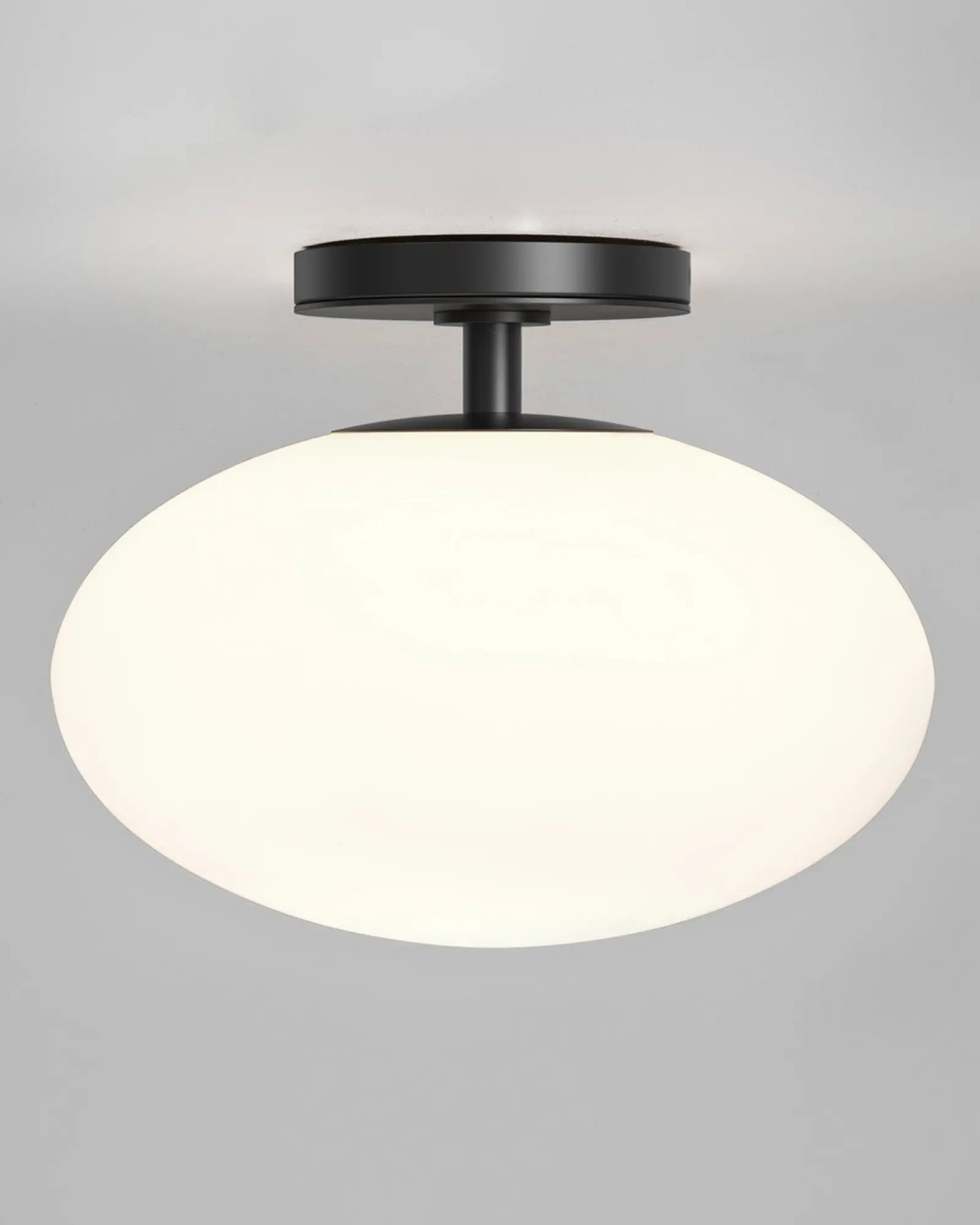 Zeppo orb glass ceiling light black