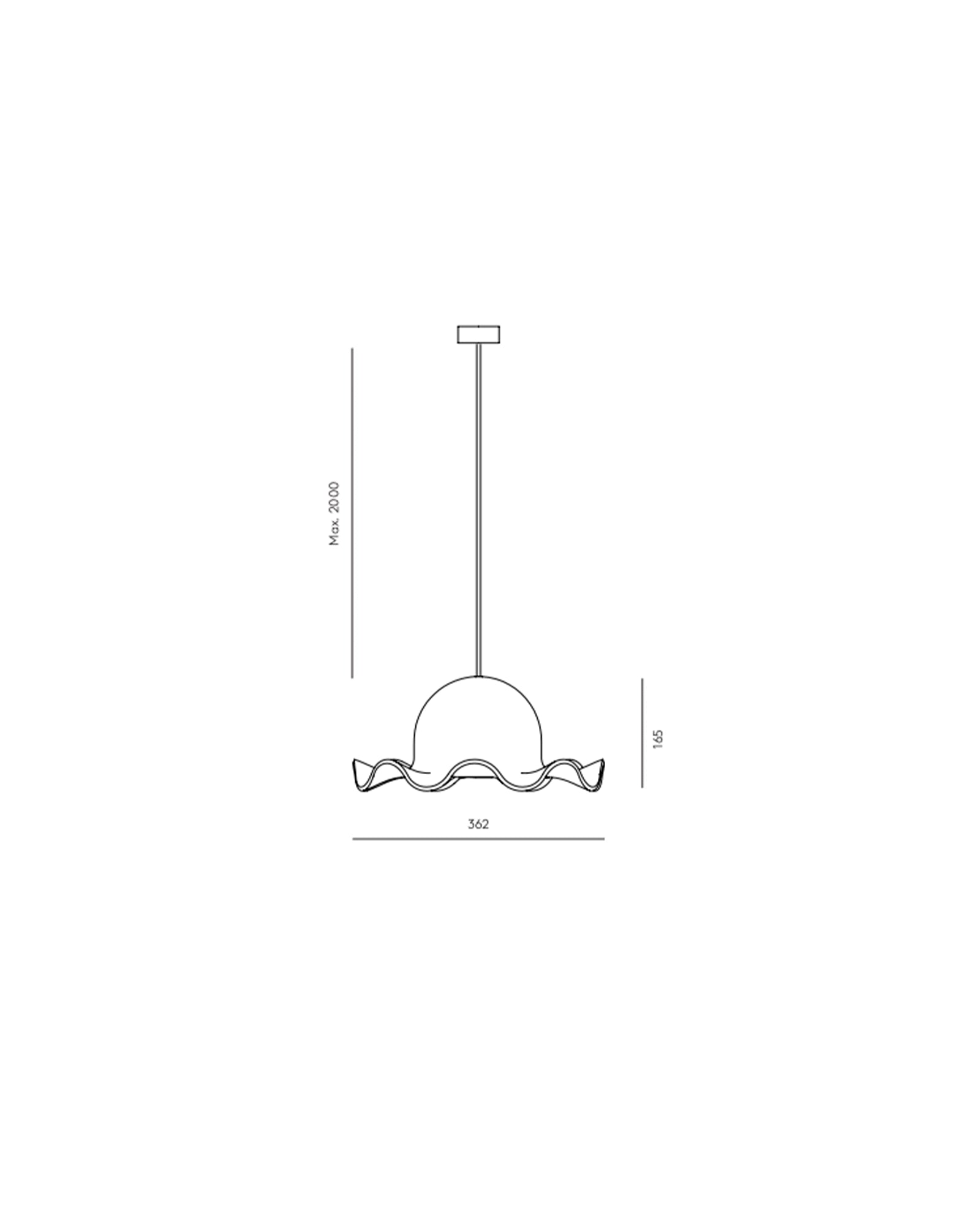 Chapeau Wave Pendant Light