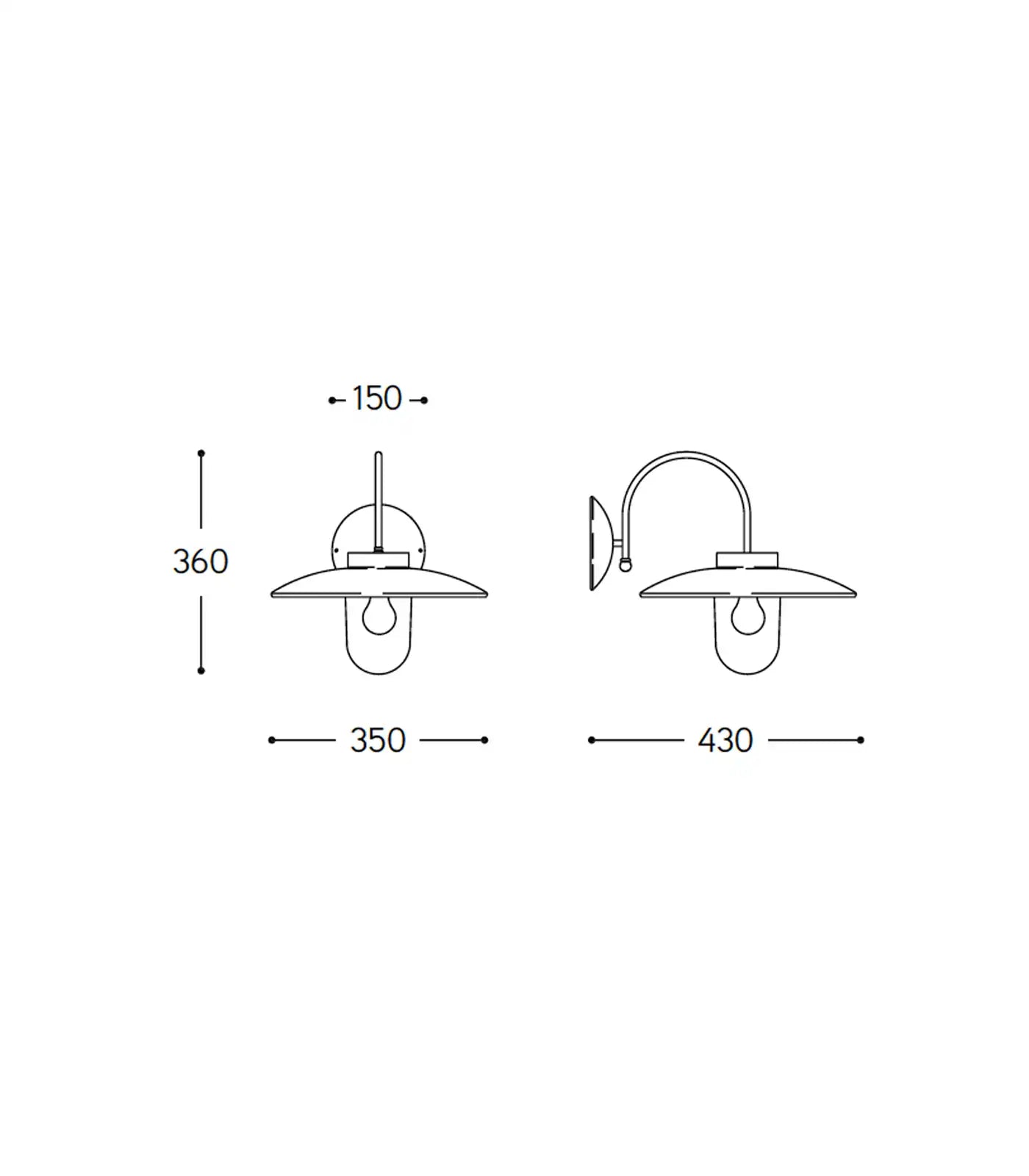Traviata Curve Wall Light