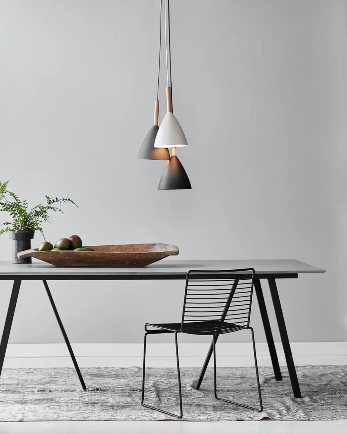 Pure Scandinavian Pendant Light | Nook Collections | over a dining table Cluster