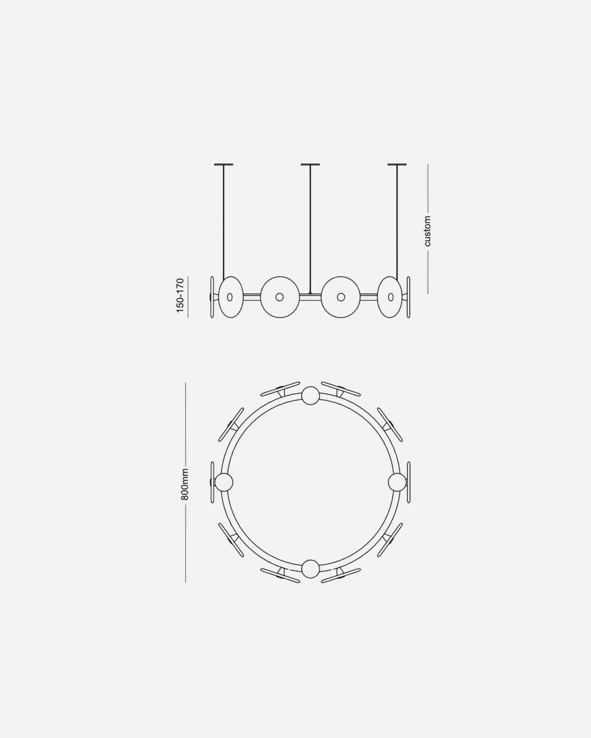 Coral Ring 10lt Pendant Light