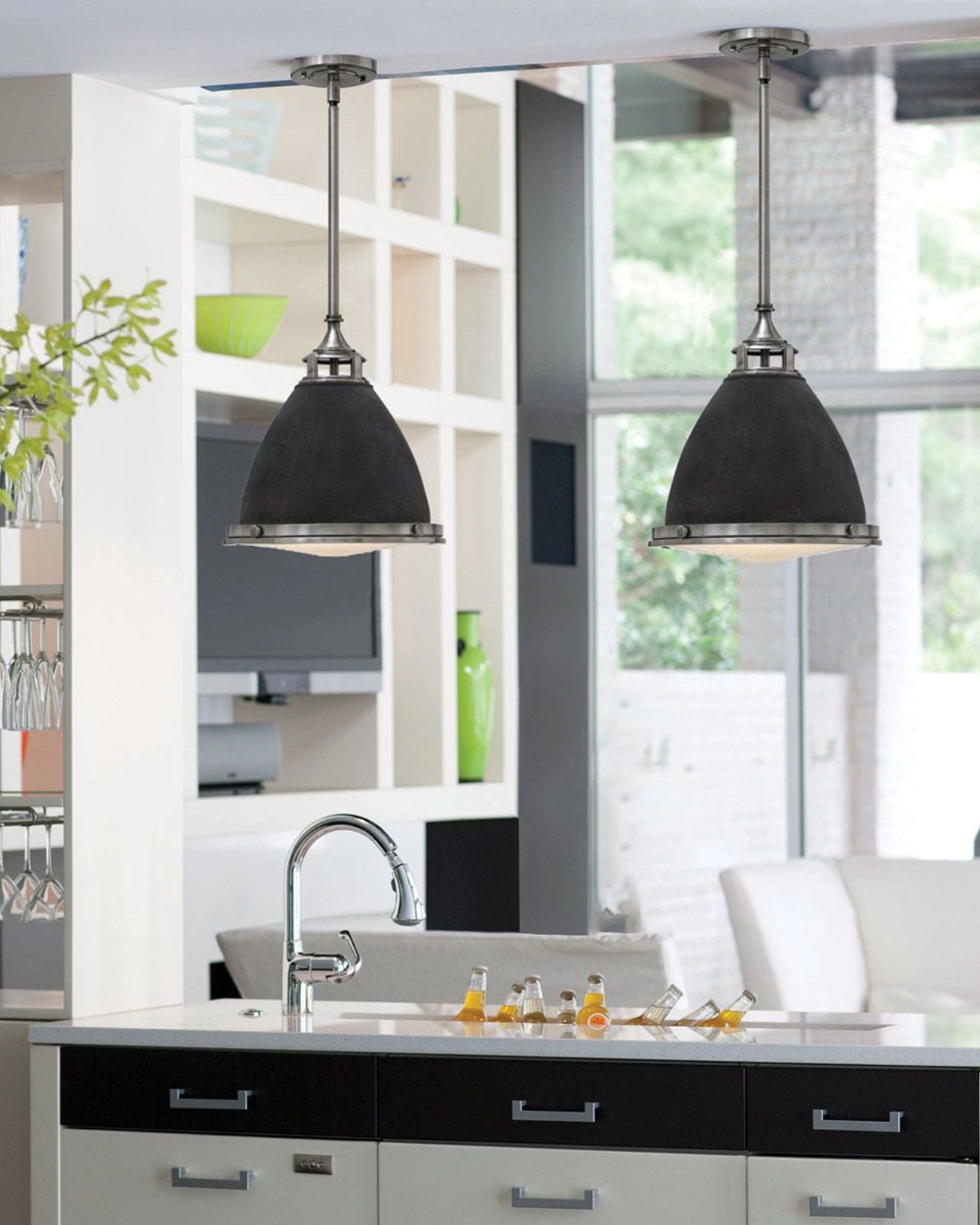 Amalia Pendant Light by Elstead featured in a traditional kitchen | Nook Collections