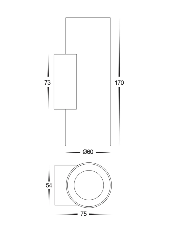Aries Up & Down Wall Light
