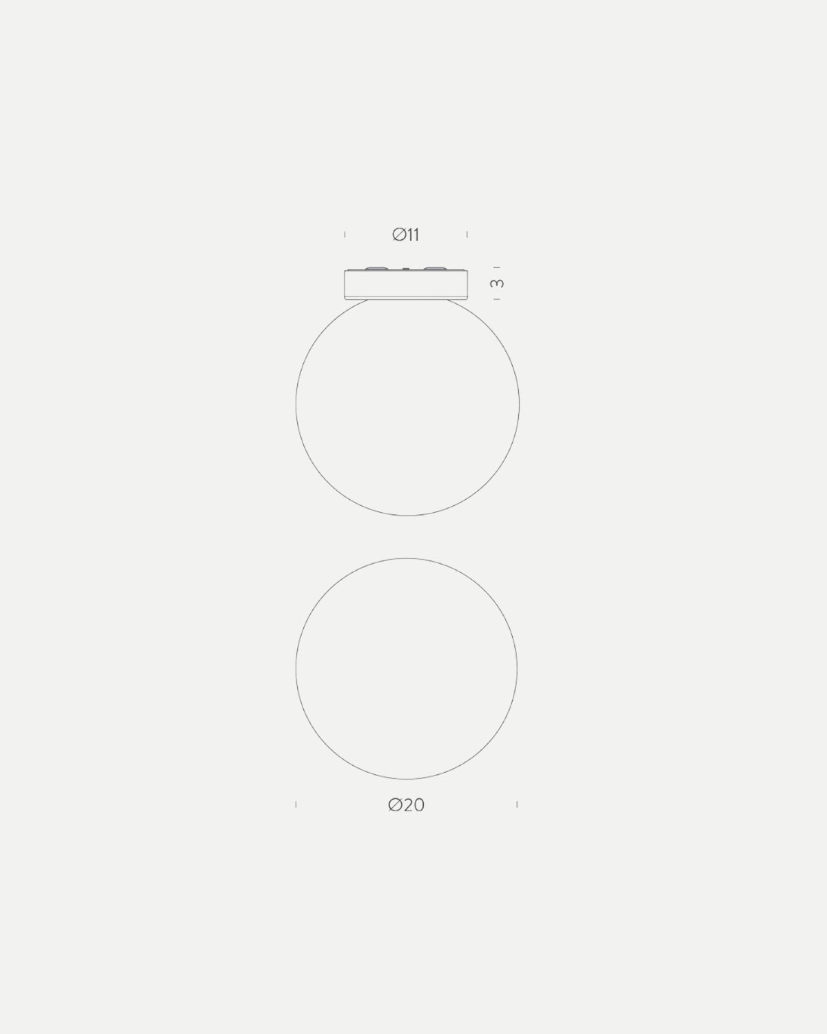 Asteroide Ceiling Light