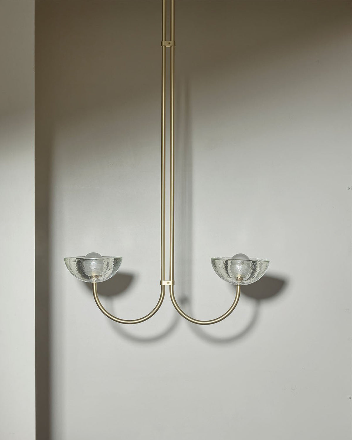 Aurelia Double Pendant Light, Cast Glass