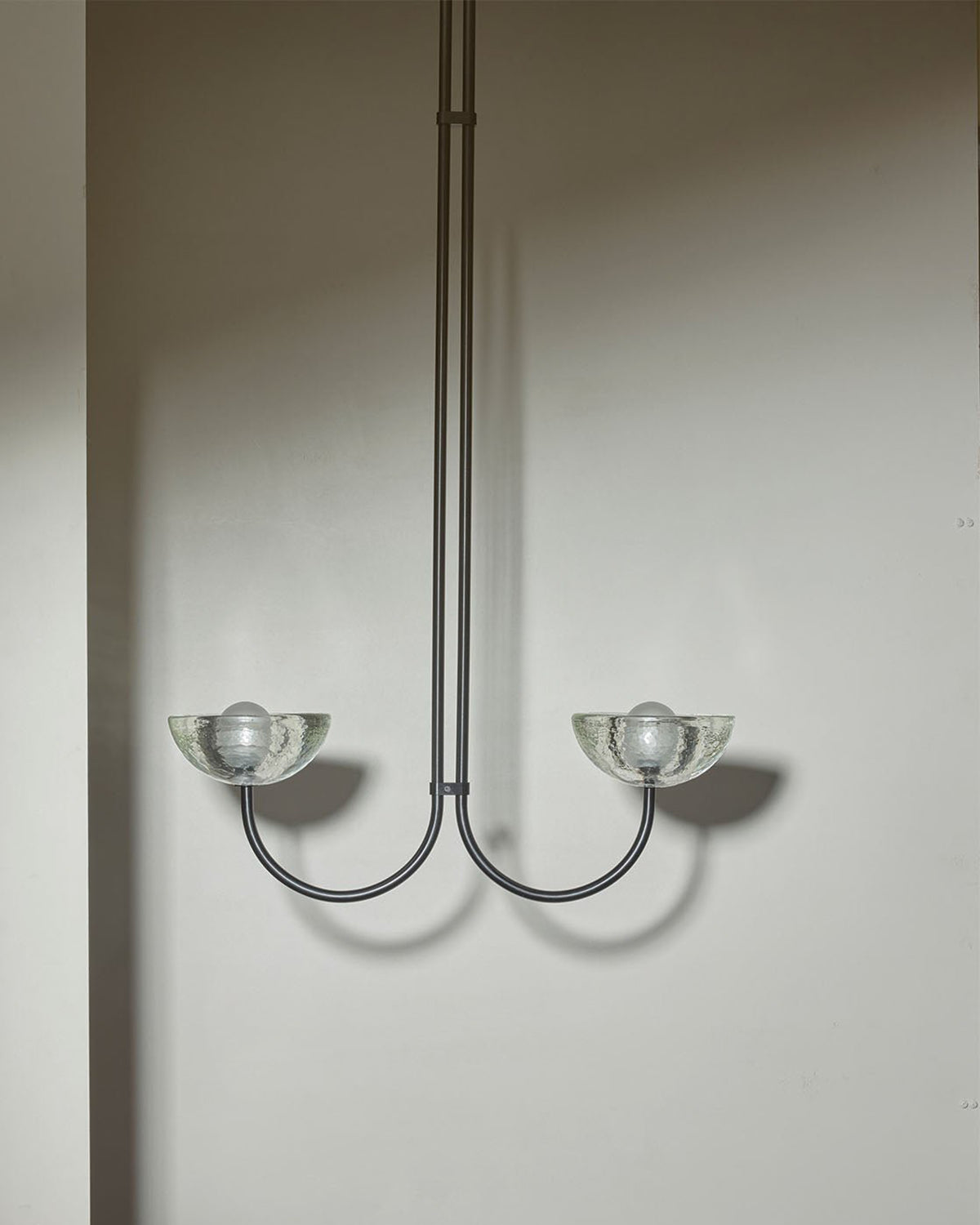 Aurelia Double Pendant Light, Cast Glass