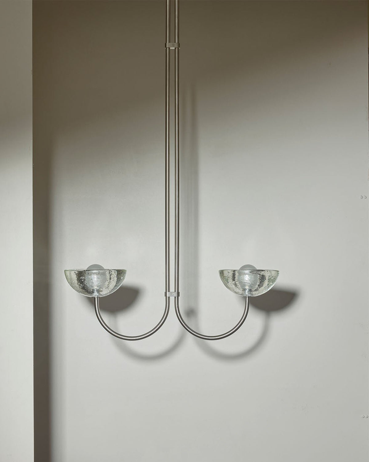 Aurelia Double Pendant Light, Cast Glass