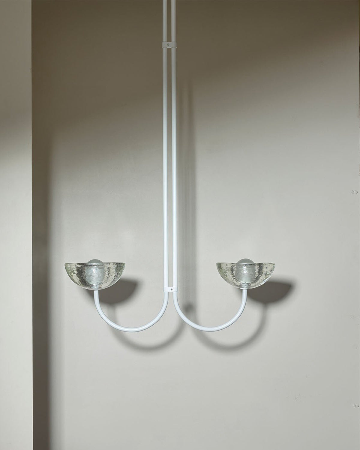 Aurelia Double Pendant Light, Cast Glass