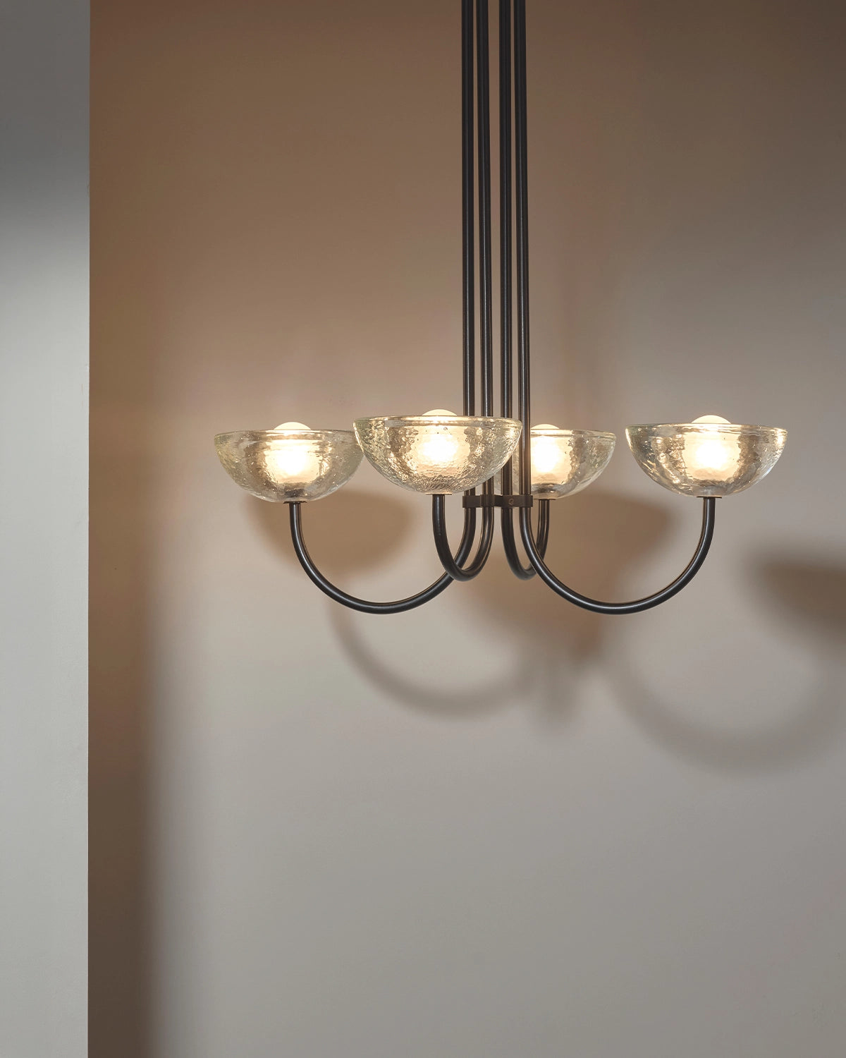 Aurelia Narrow Chandelier, Cast Glass
