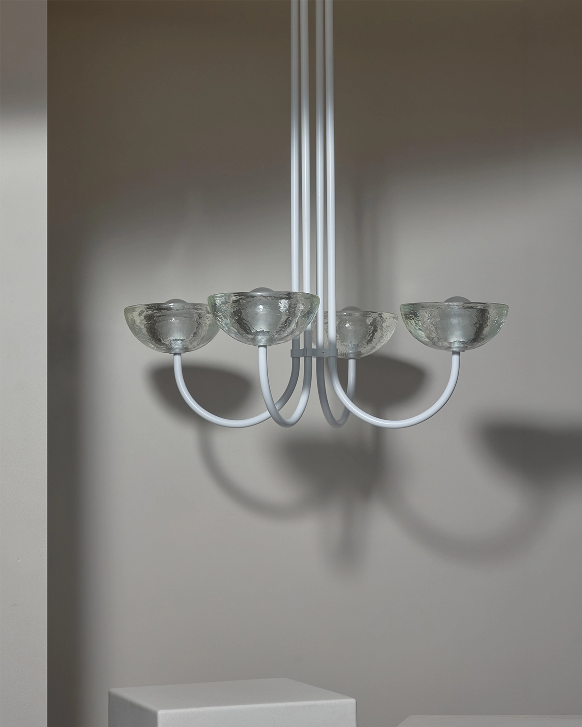 Aurelia Quad Chandelier, Cast Glass