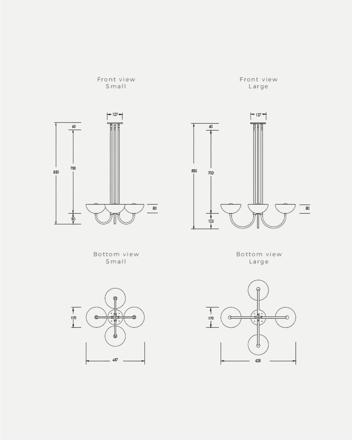 Aurelia Quad Chandelier