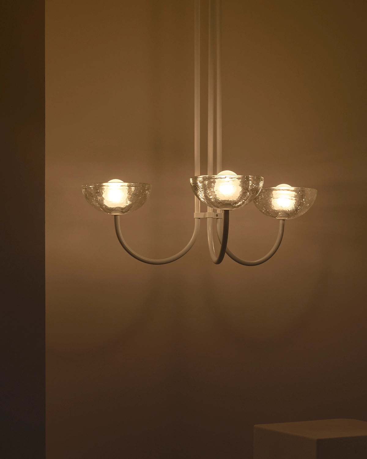 Aurelia Triple Chandelier, Cast Glass