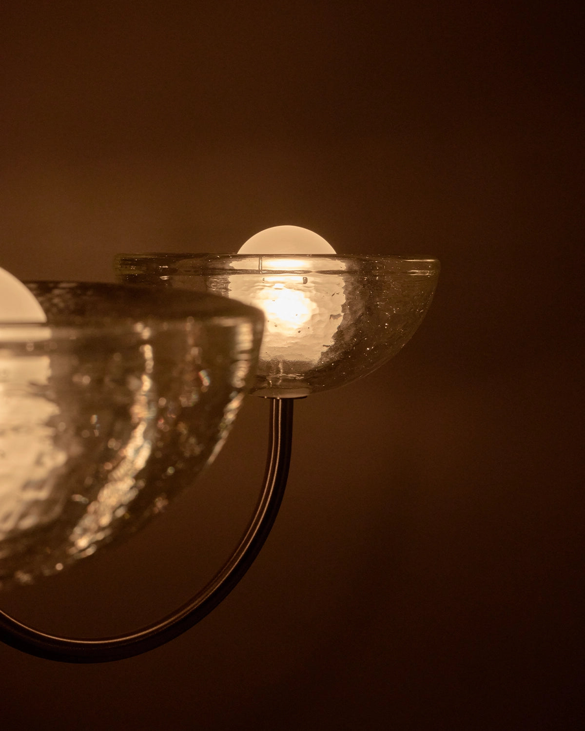 Aurelia Triple Chandelier, Cast Glass