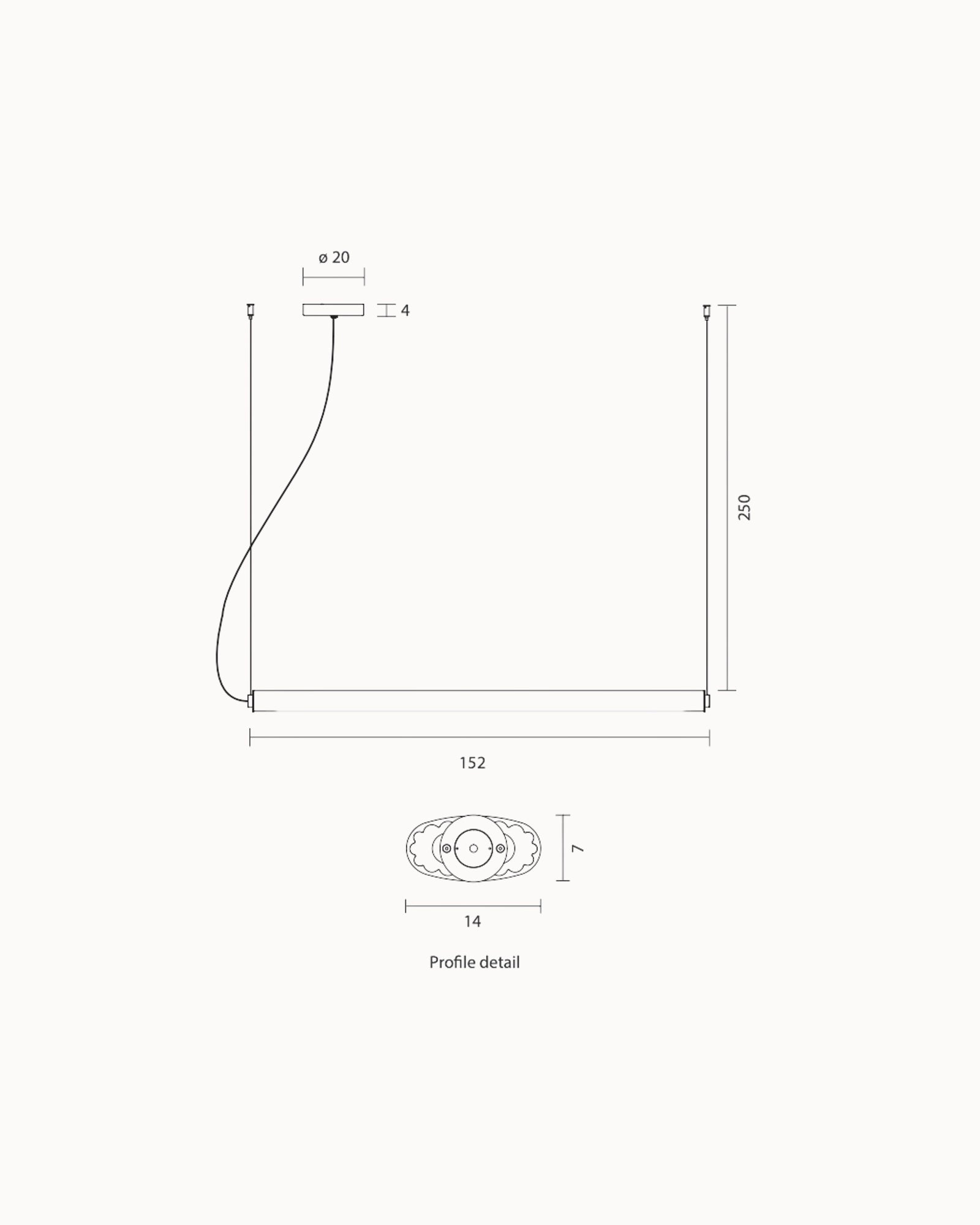 B15 Horizontal Pendant Light