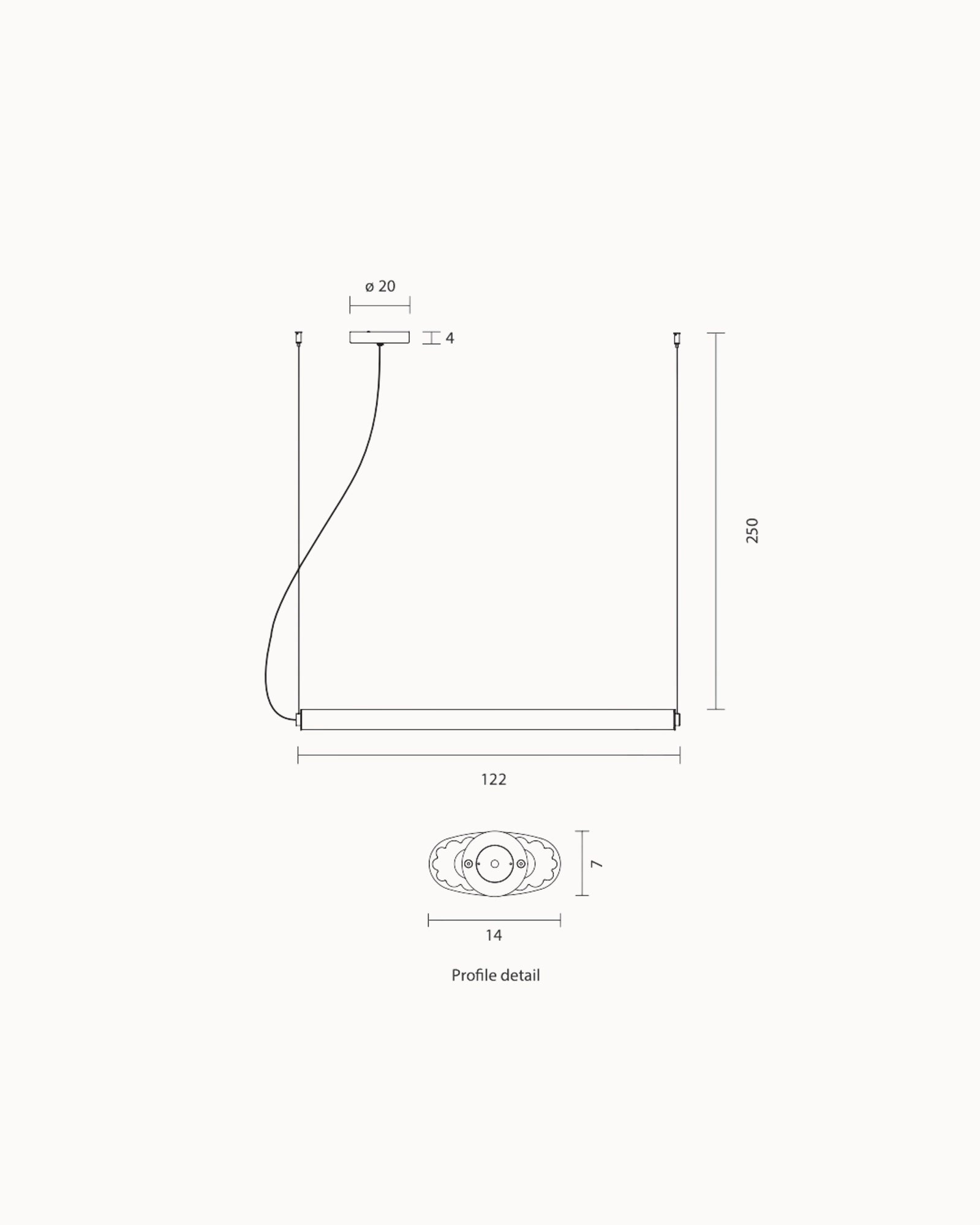 B15 Horizontal Pendant Light