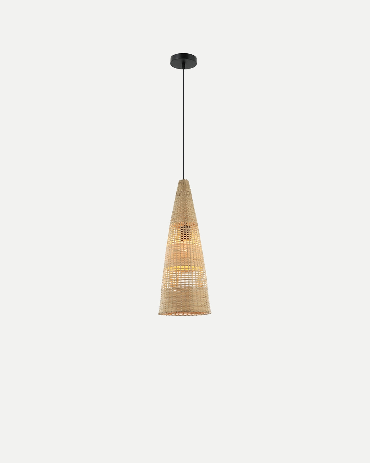 Bamboo Pendant Light - Tapered Cone