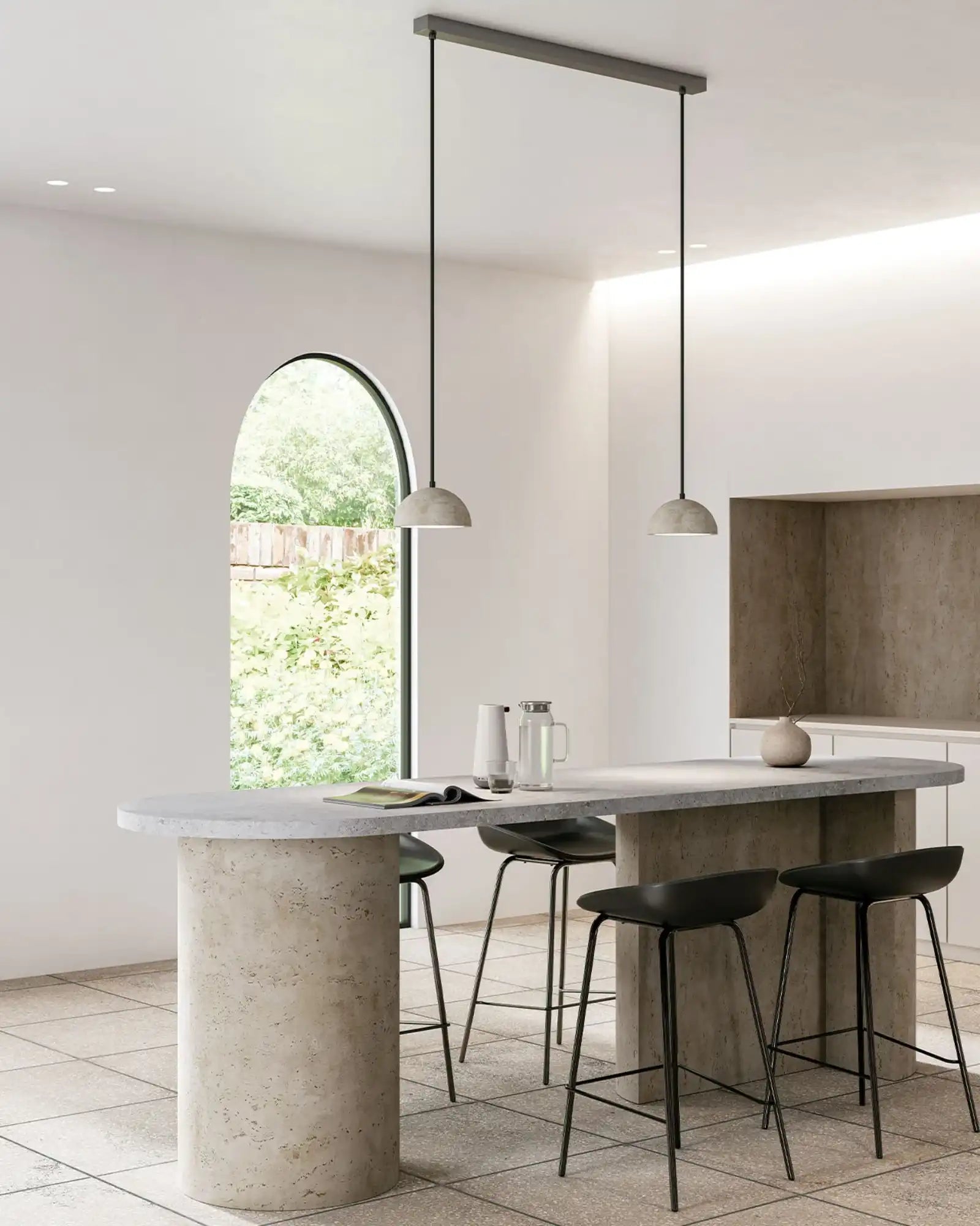 Big Dussa Pendant Lamp by Aromas Del Campo featured within a modern contemporary dining room | Nook Collections