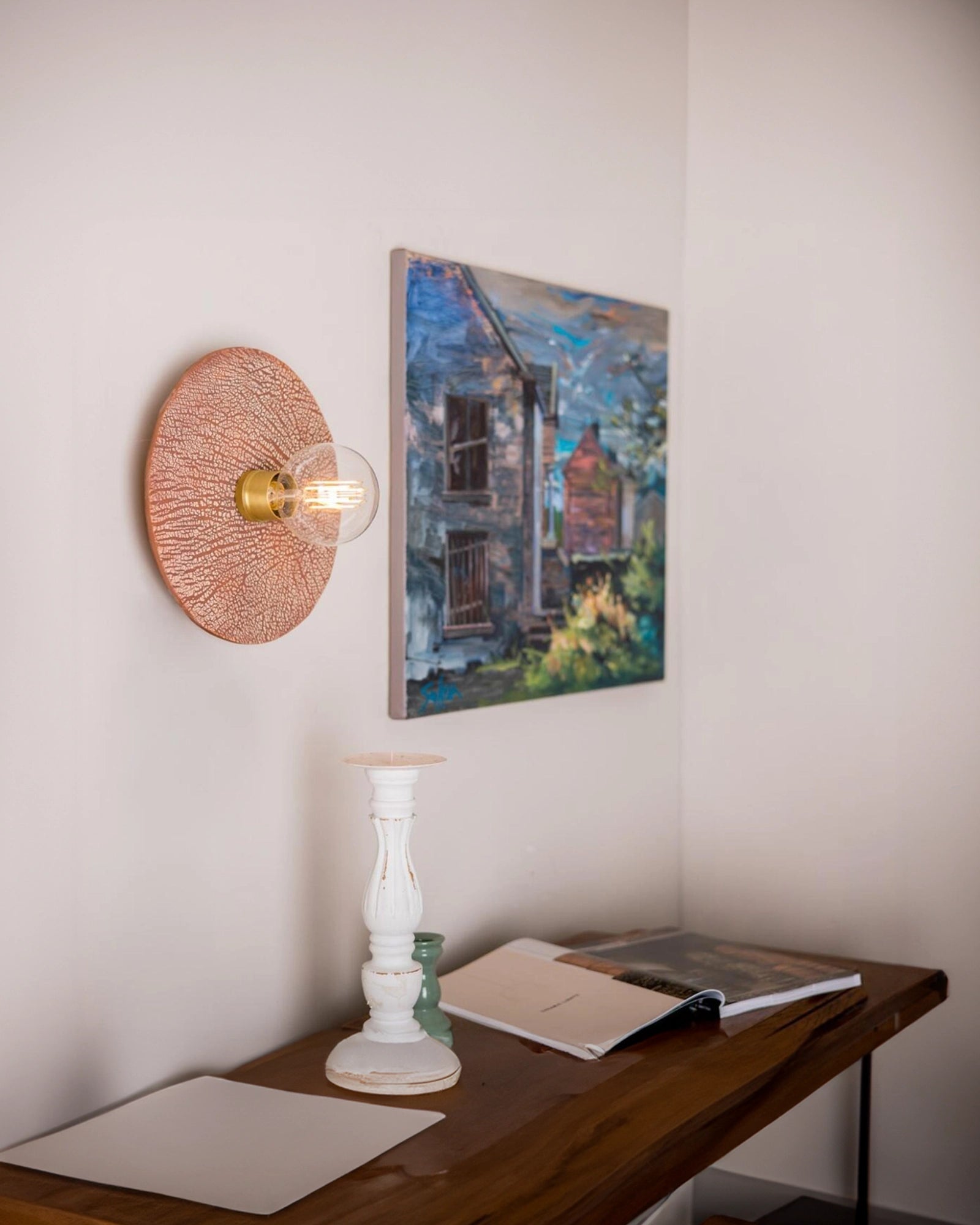 Bog Oak Wall Light