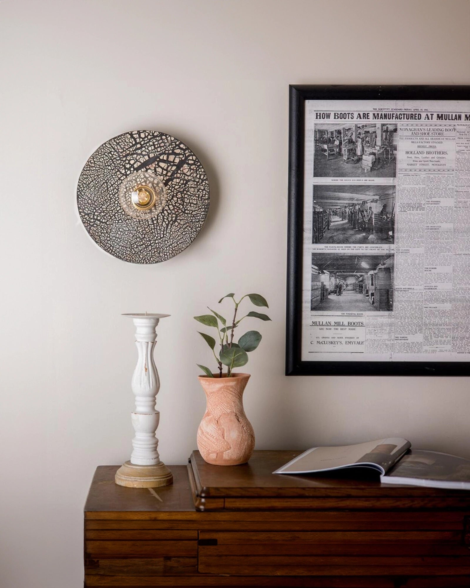 Bog Oak Wall Light
