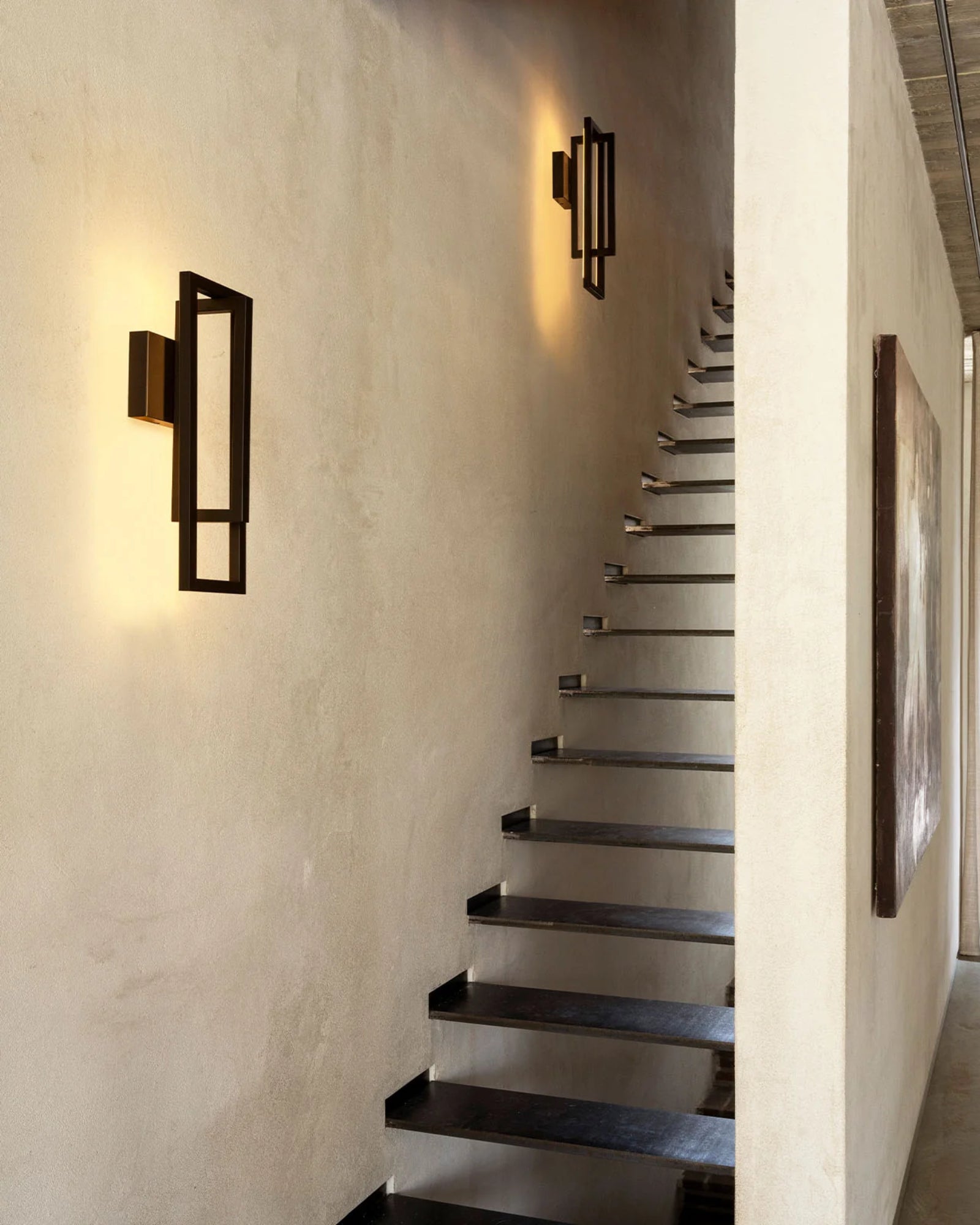 Borely Wall Light by DCW Interiors featured in a contemporary staircase | Nook Collections