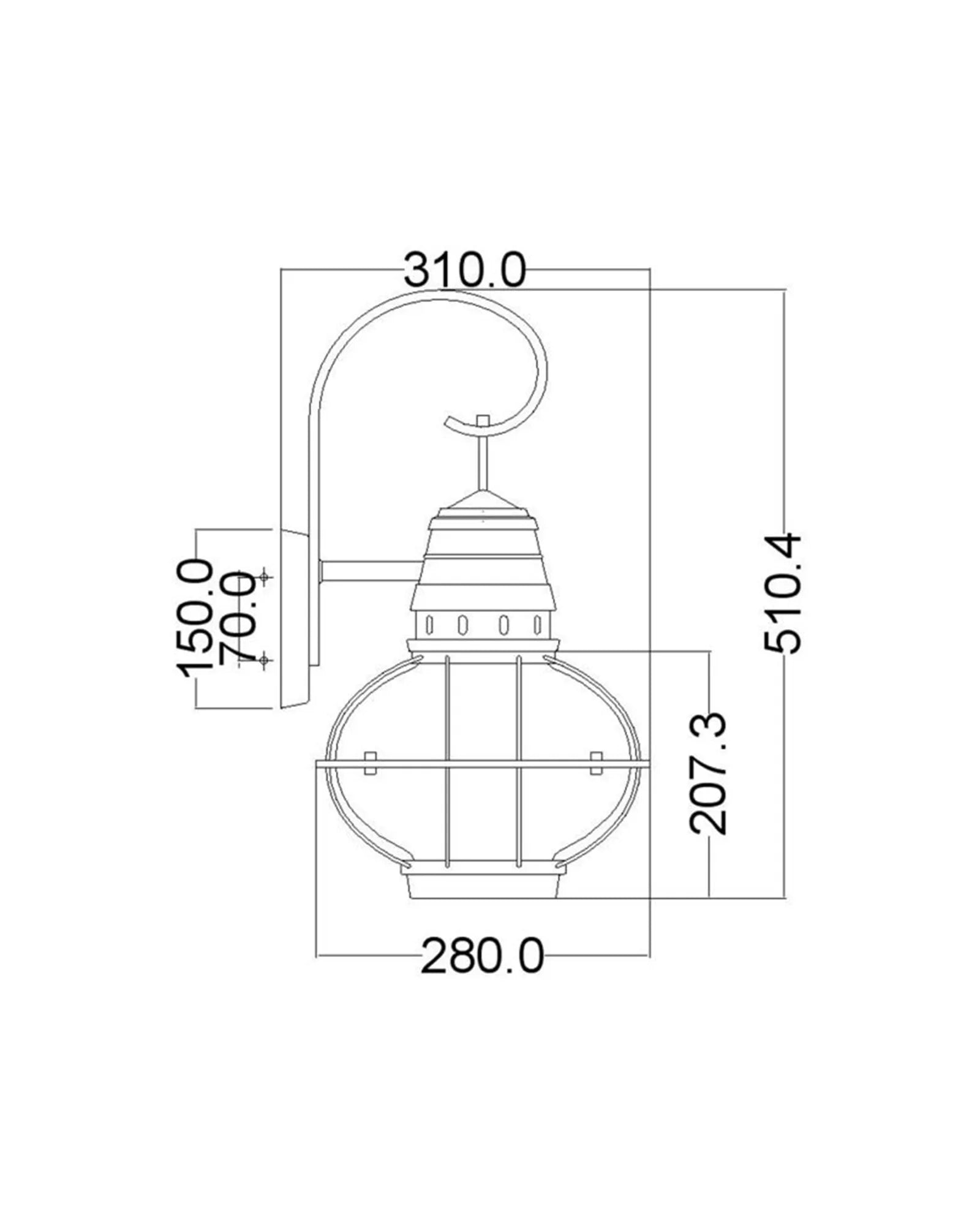 Bridge Point Wall Light