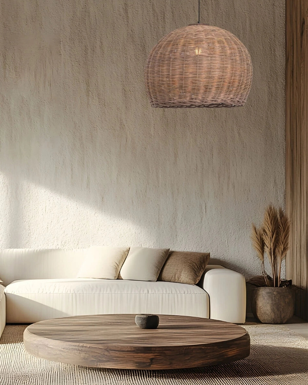 Brown Bamboo Pendant Light