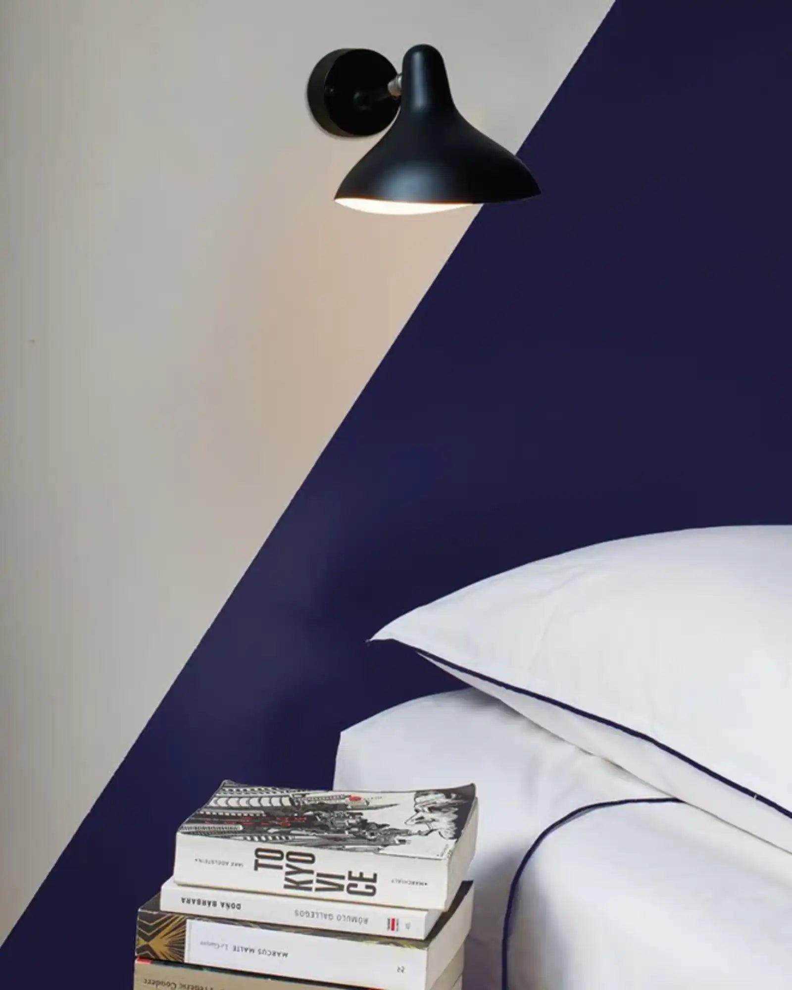 Bs5 Mini Wall Light by DCW Editions featured within a contemporary bedroom | Nook Collections