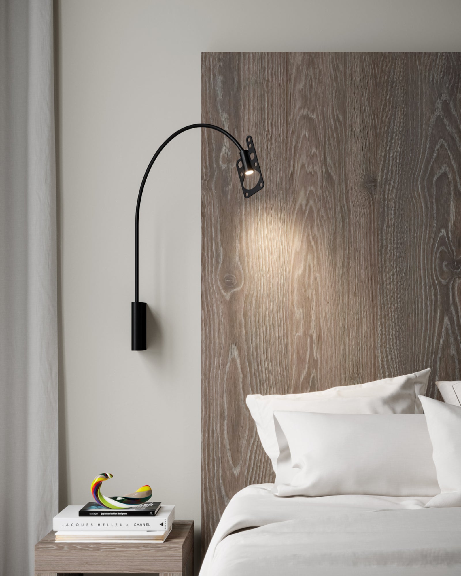 Bul Bo Wall Light by Axolight featured in a contemporary bedroom | Nook Collections