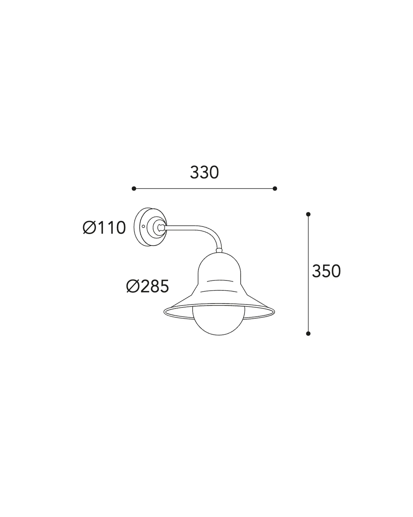 Campanula Outdoor Wall Light