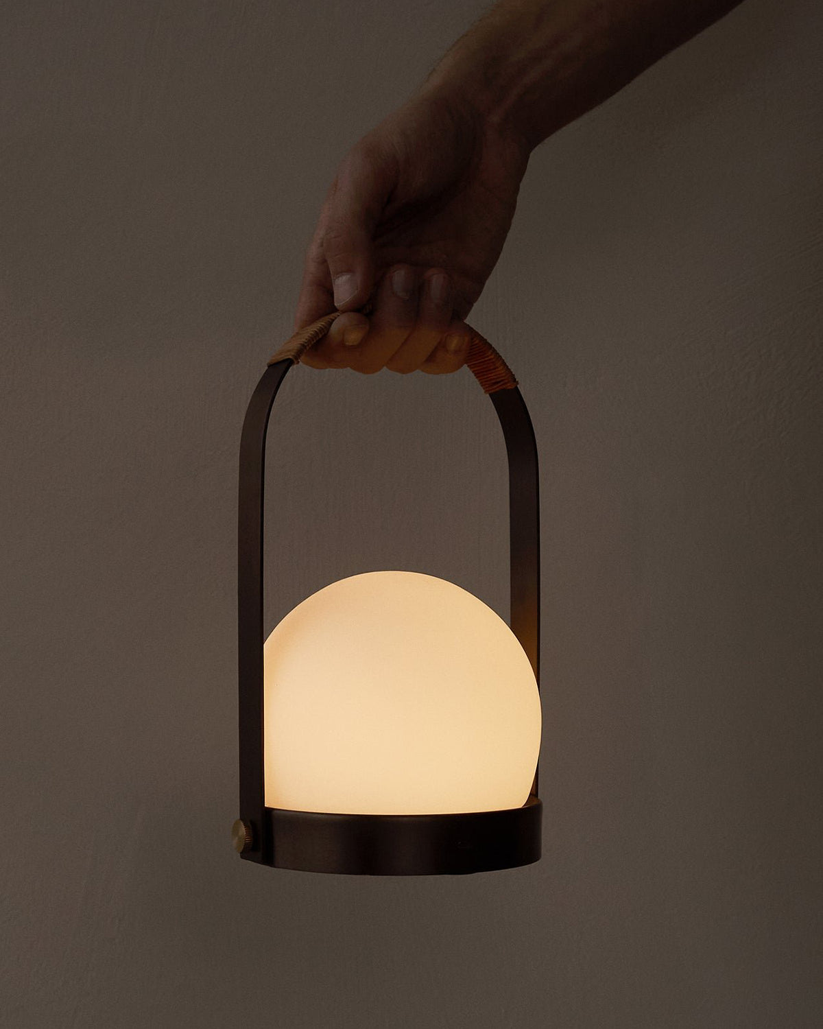 Carrie Leather Portable Table Lamp