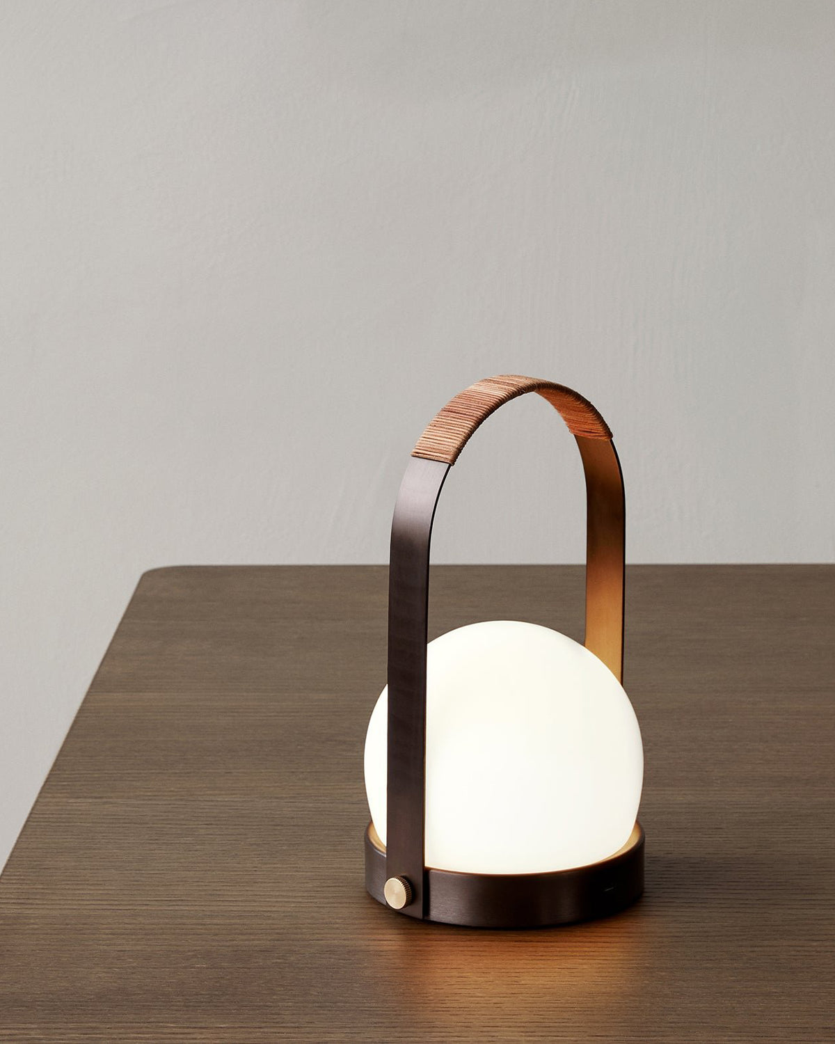 Carrie Leather Portable Table Lamp