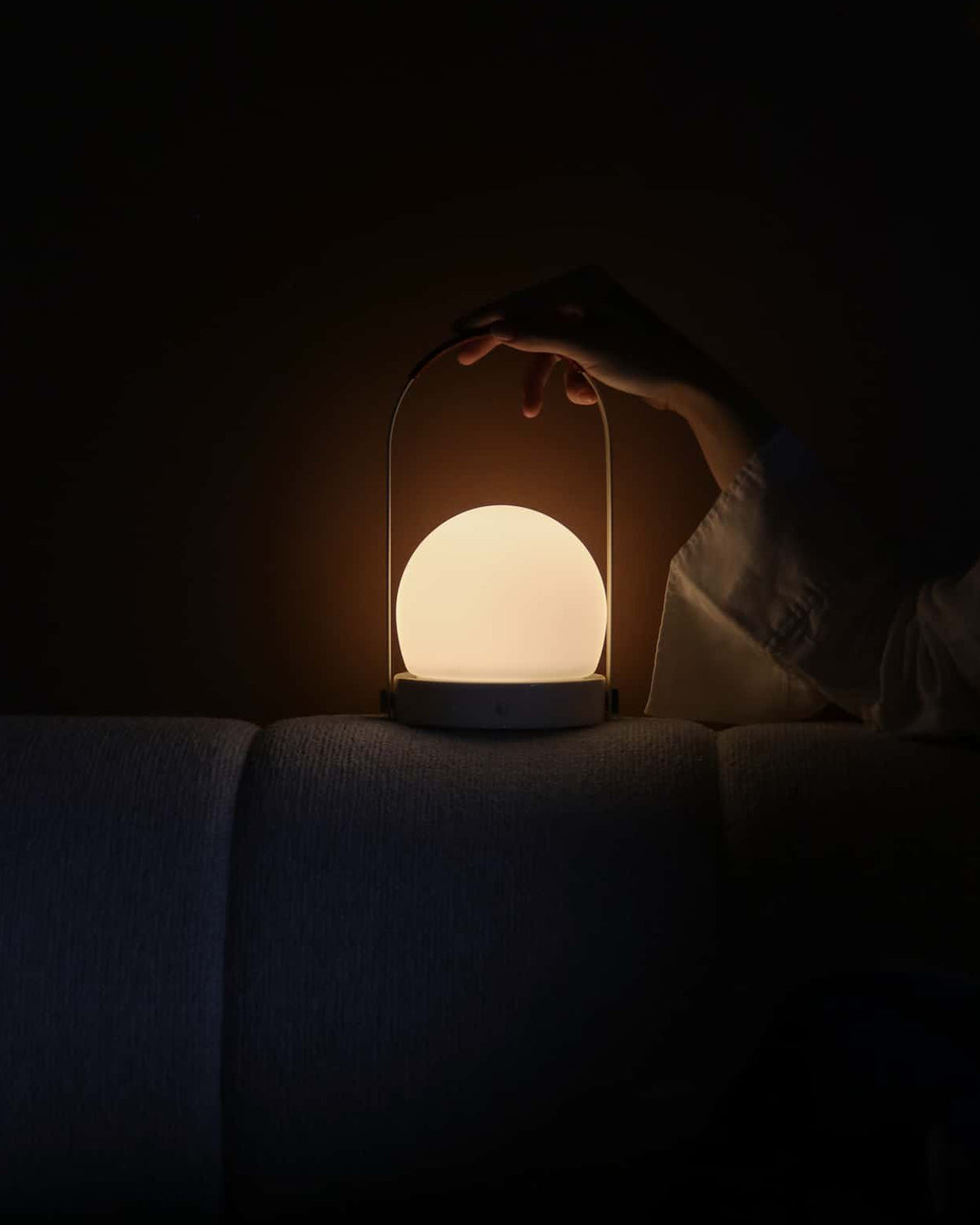 Carrie Leather Portable Table Lamp
