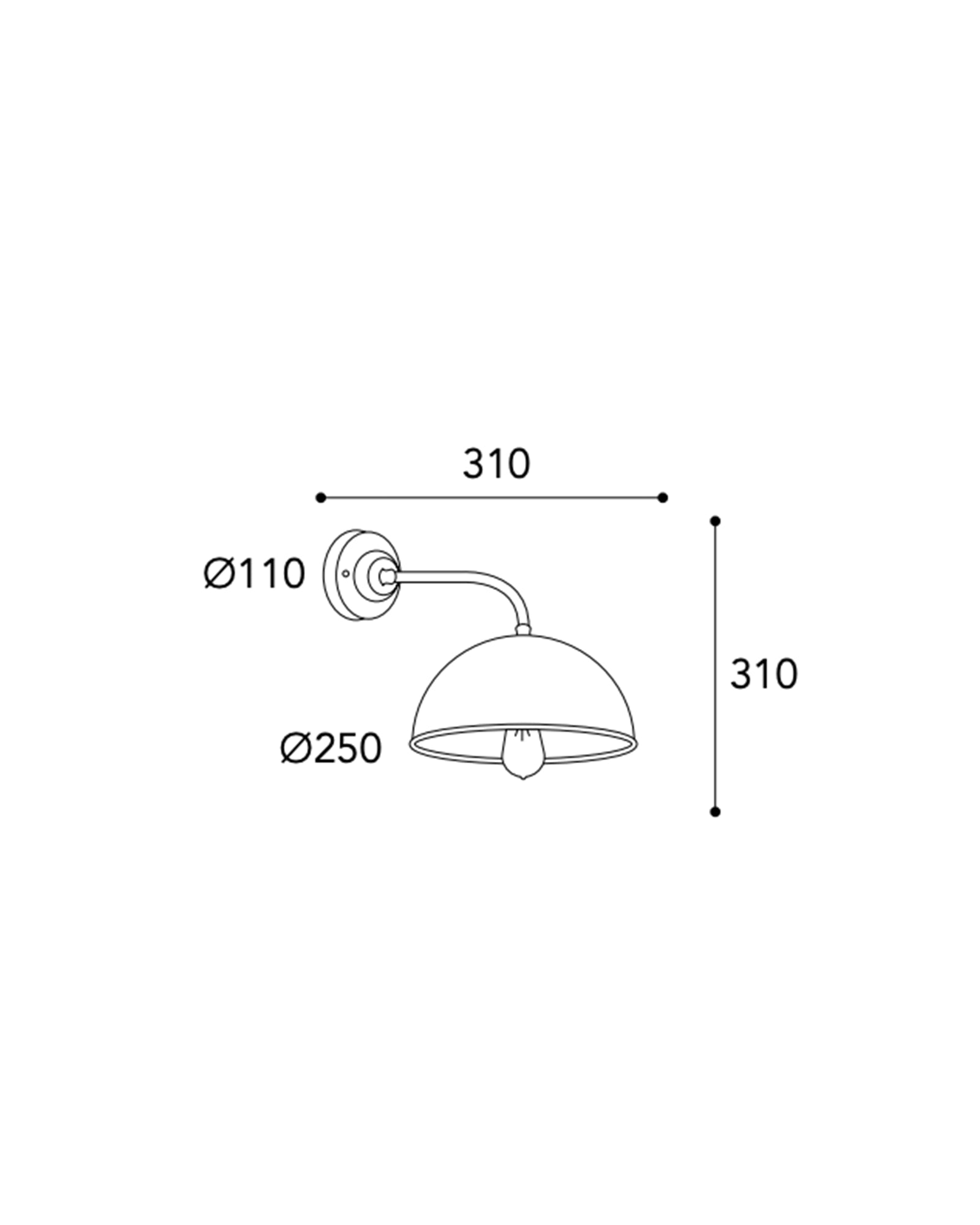 Circle Outdoor Wall Light