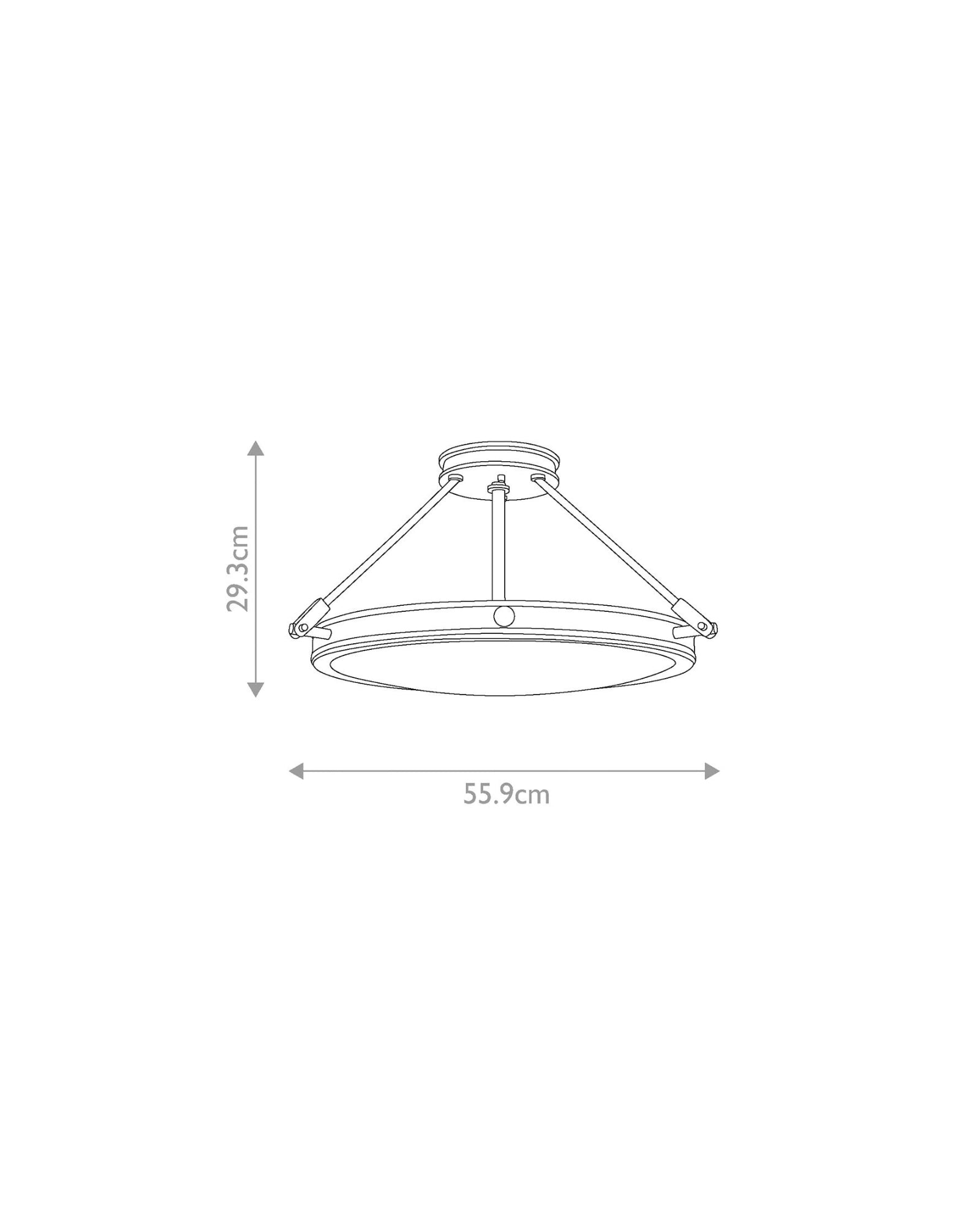 Collier Semi Flush Ceiling Light