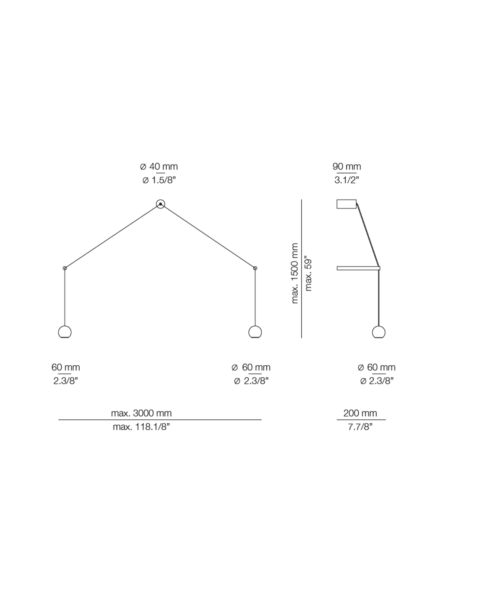 Compass 2lt Wall Light