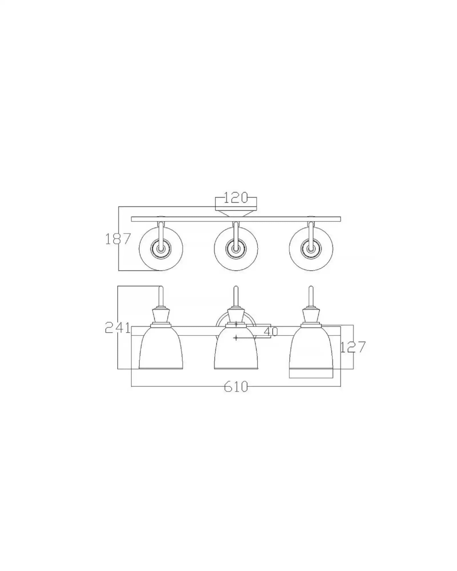 Cora 3lt Wall Light