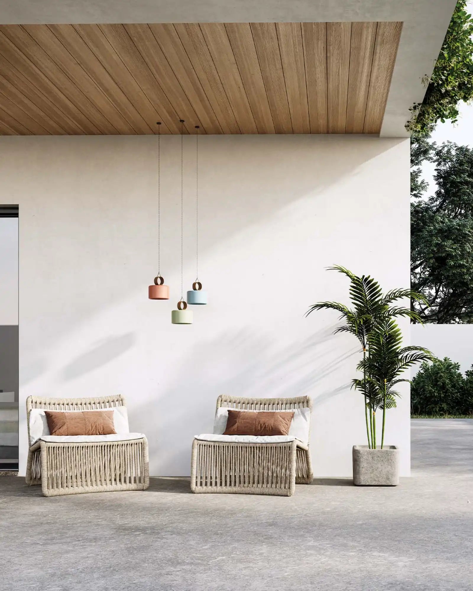 Cora O Pendant Light by Aromas Del Campo featured in a modern contemporary house | Nook Collections