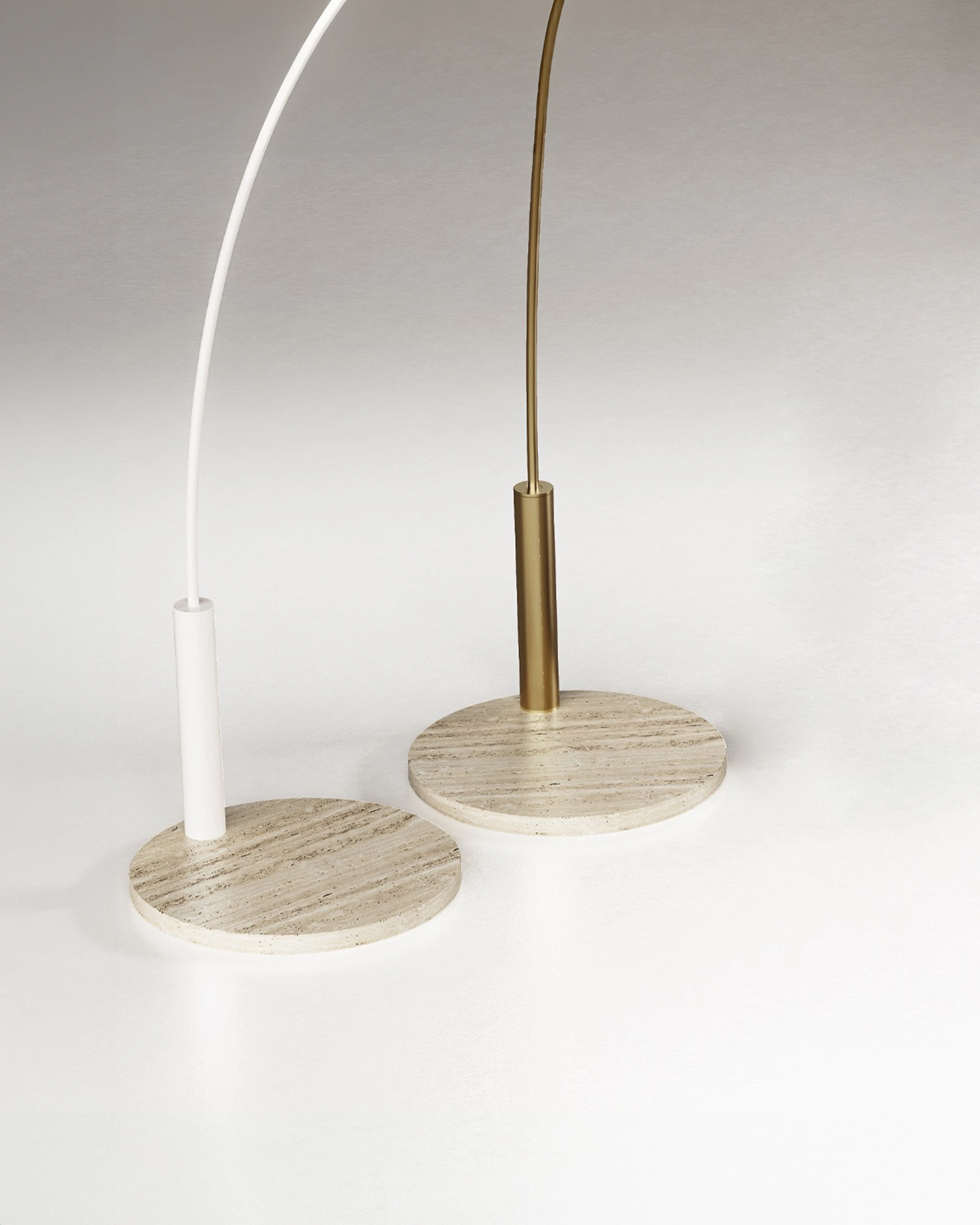 Dip Travertine Floor Lamp