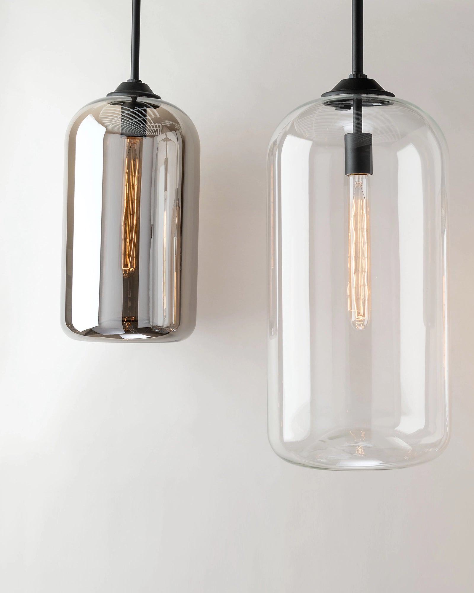 Clear glass cylinder pendant light deals