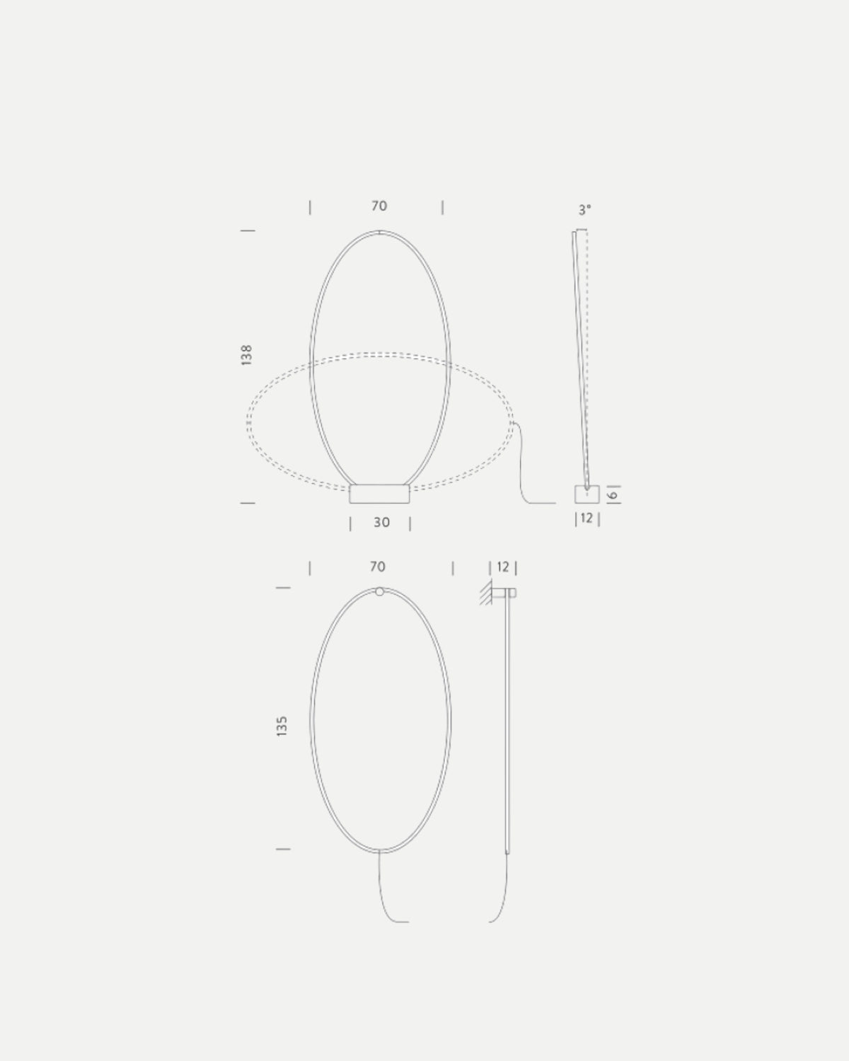 Ellisse Floor/Wall Light