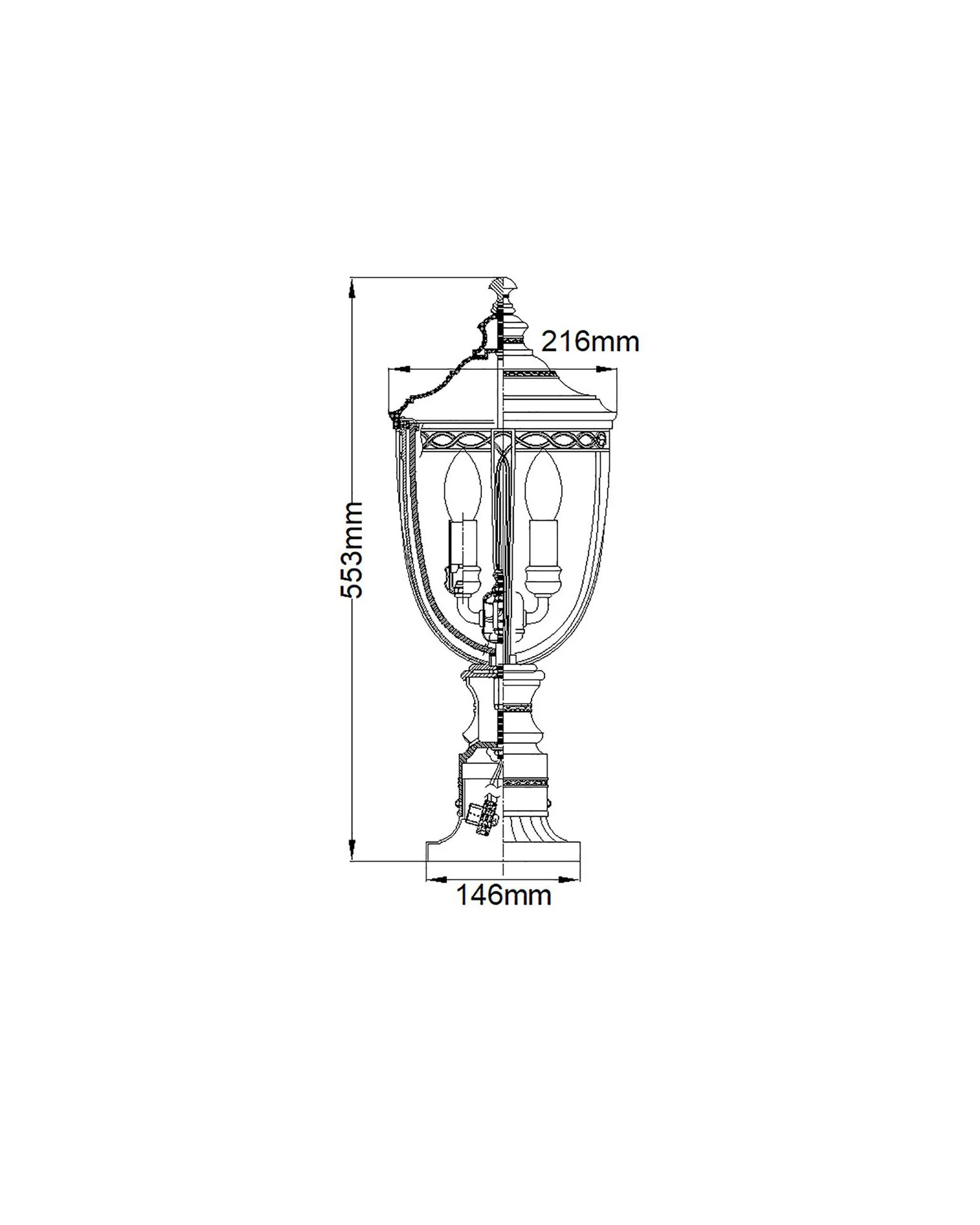 English Bridle Pedestal Light