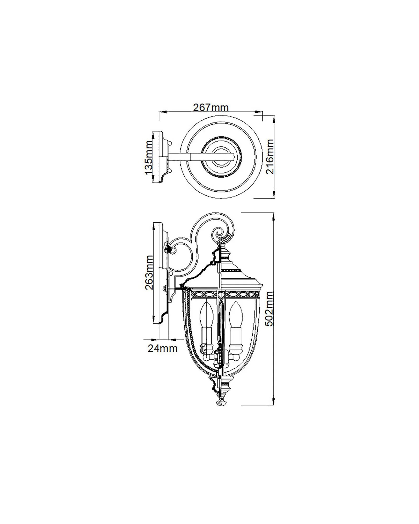 English Bridle Wall Light