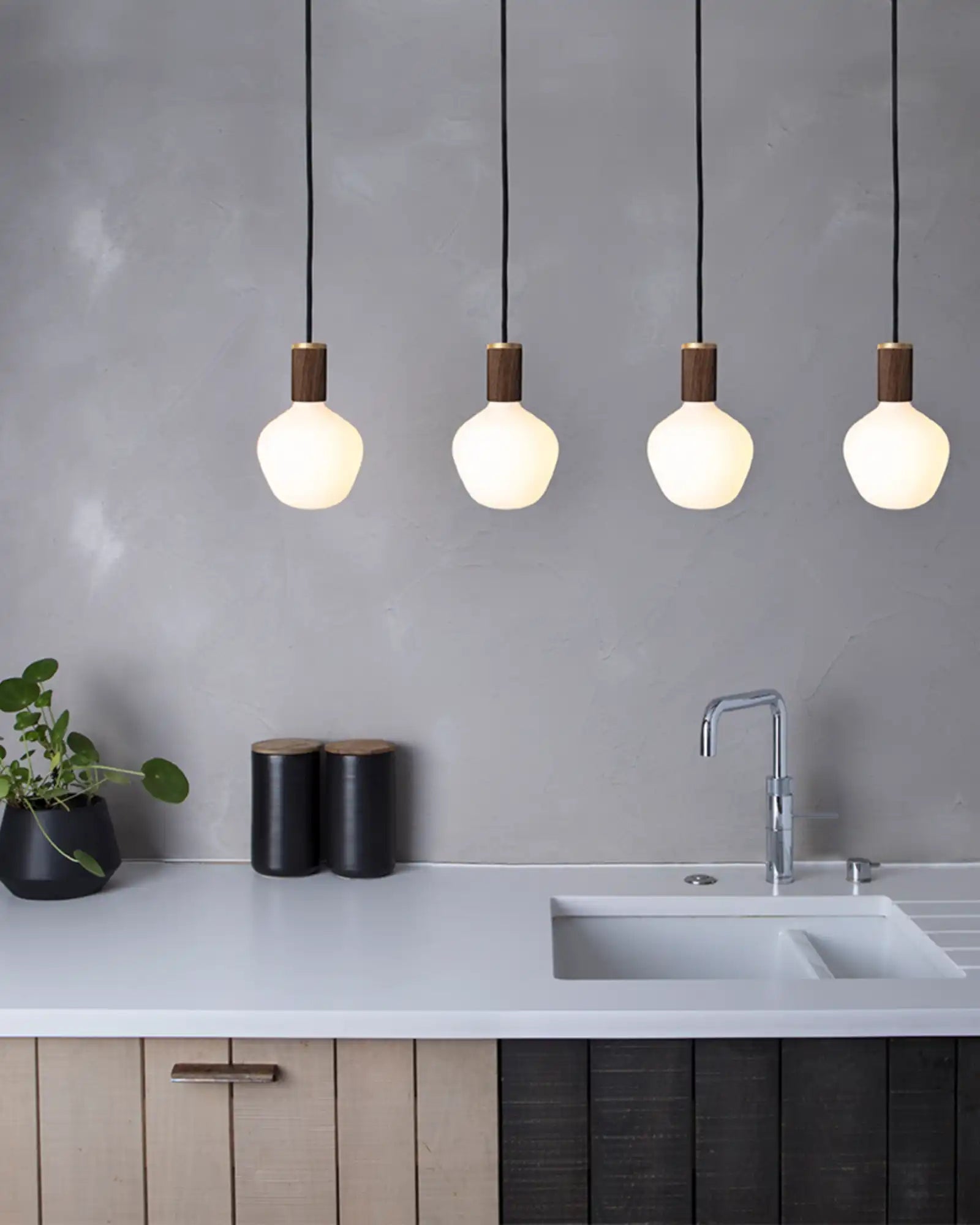 Enno Pendant Light by Tala featured within a contemporary kitchen | Nook Collections