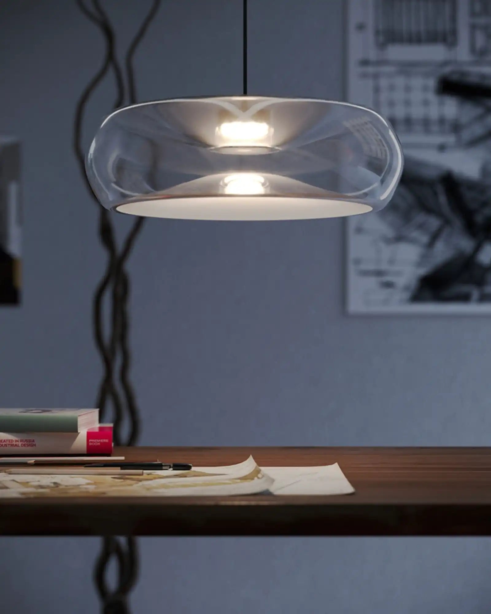 Fold Pendant Light by Cangini & Tucci featured within a contemporary study room | Nook Collections