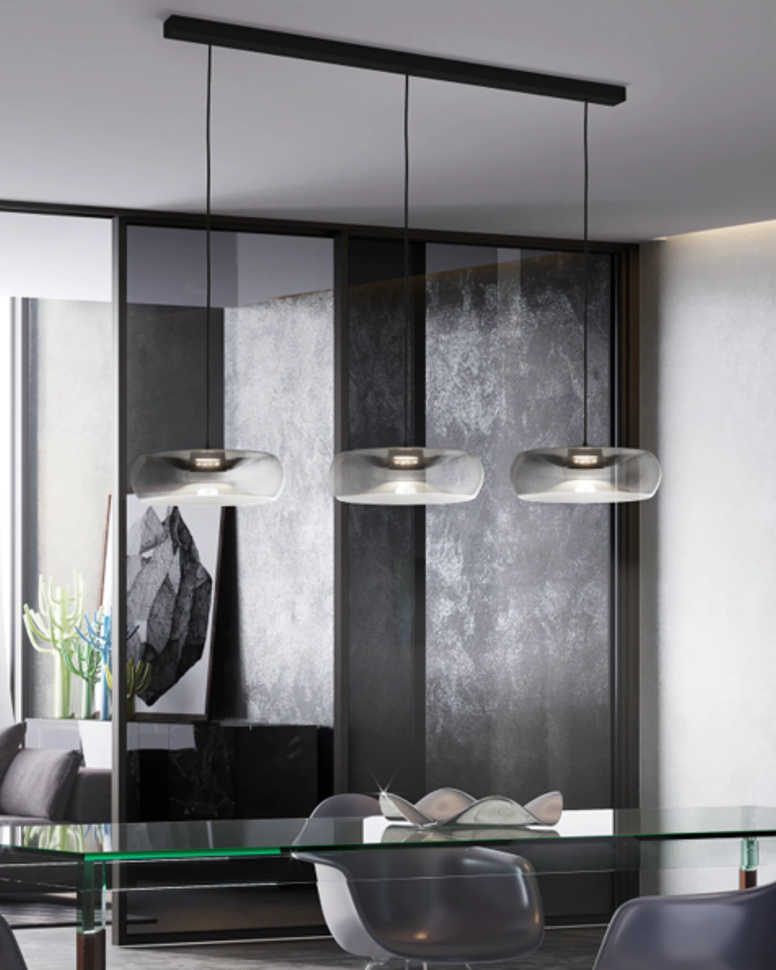 Fold Suspension Pendant by Cangini & Tucci featured within a contemporary dining | Nook Collections