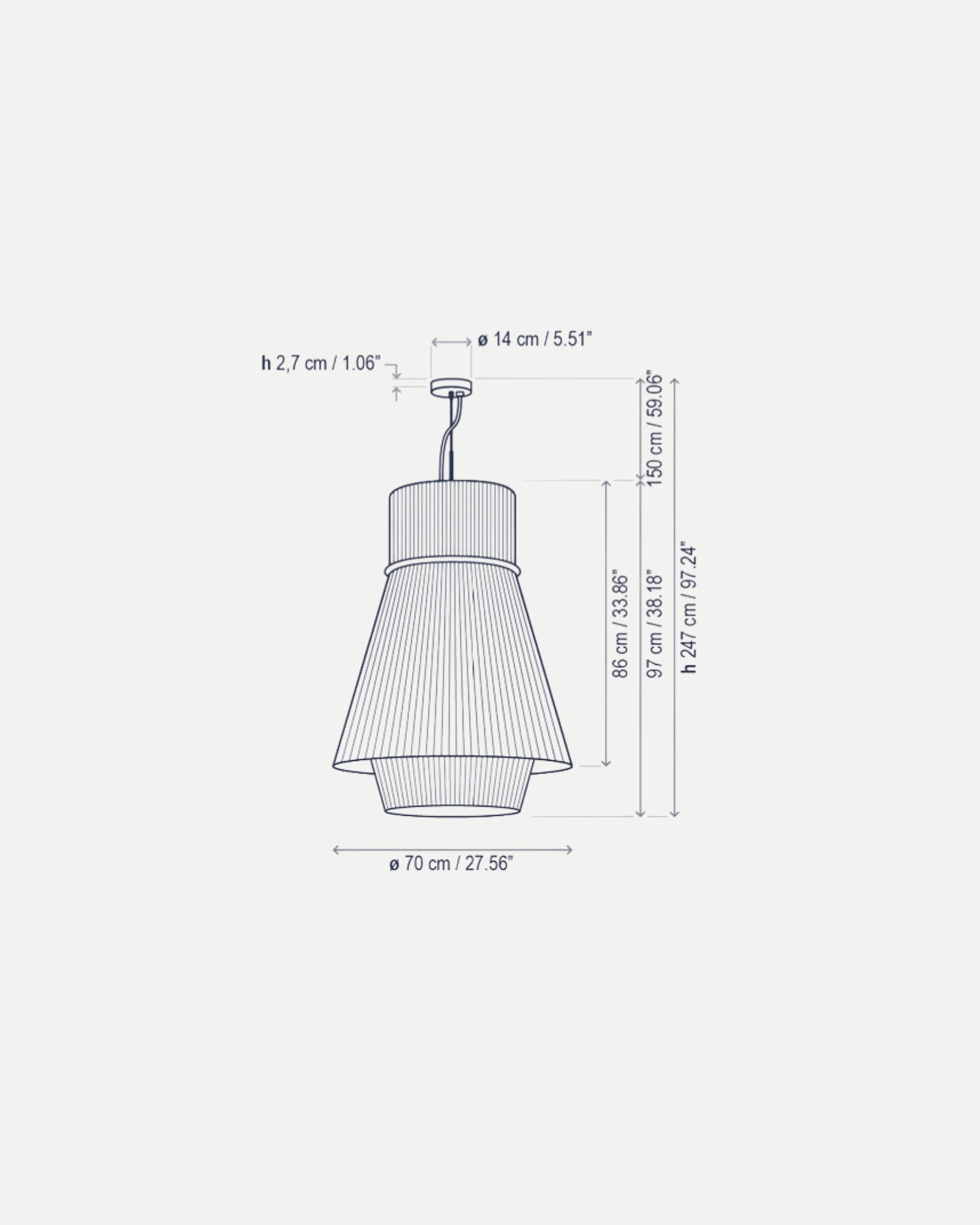 Folie 2-tier Pendant Light