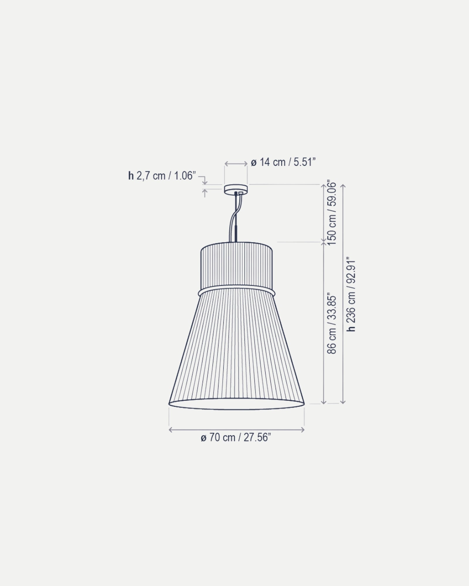 Folie Tall Pendant Light