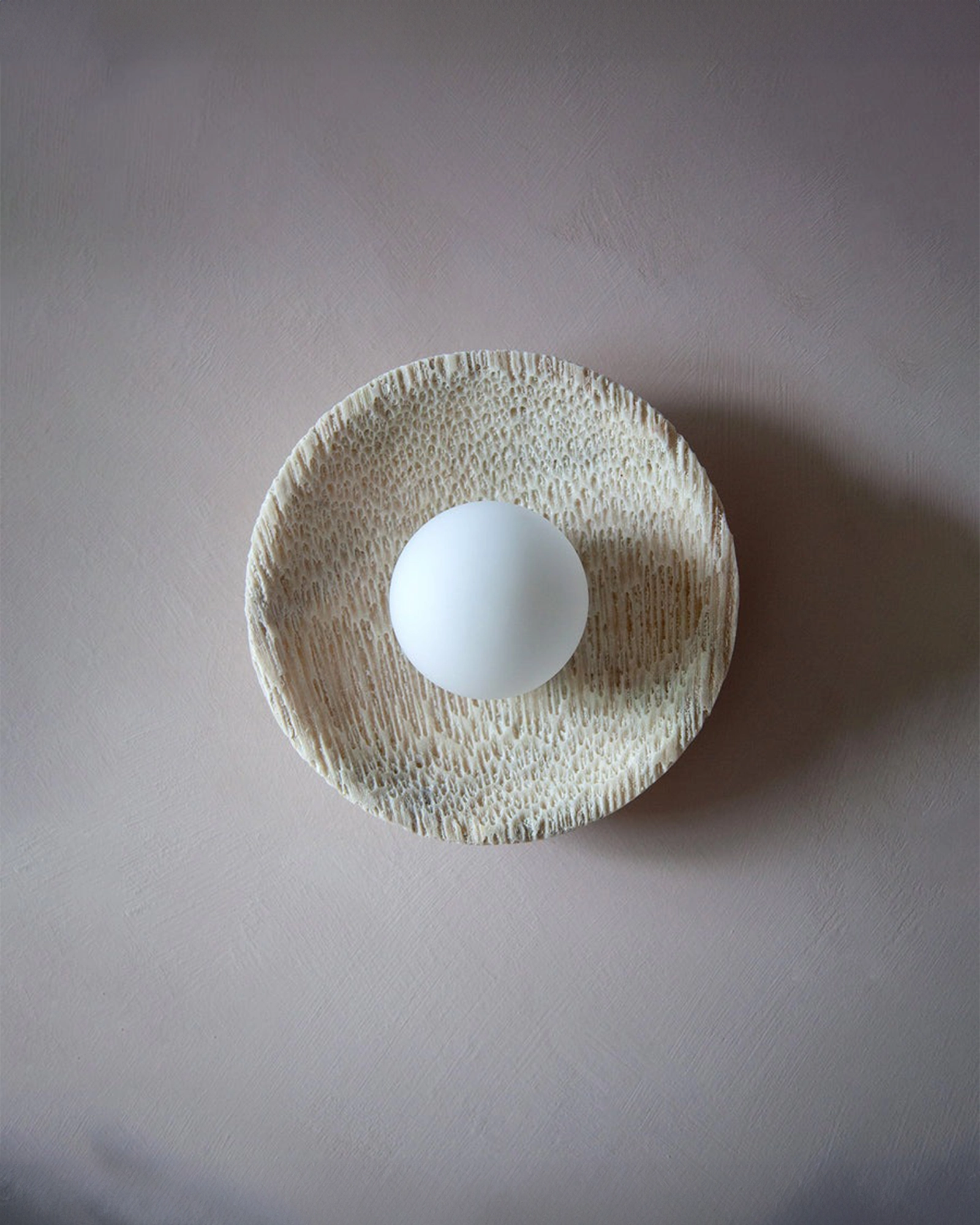 Fossil Coral Orb Wall Light