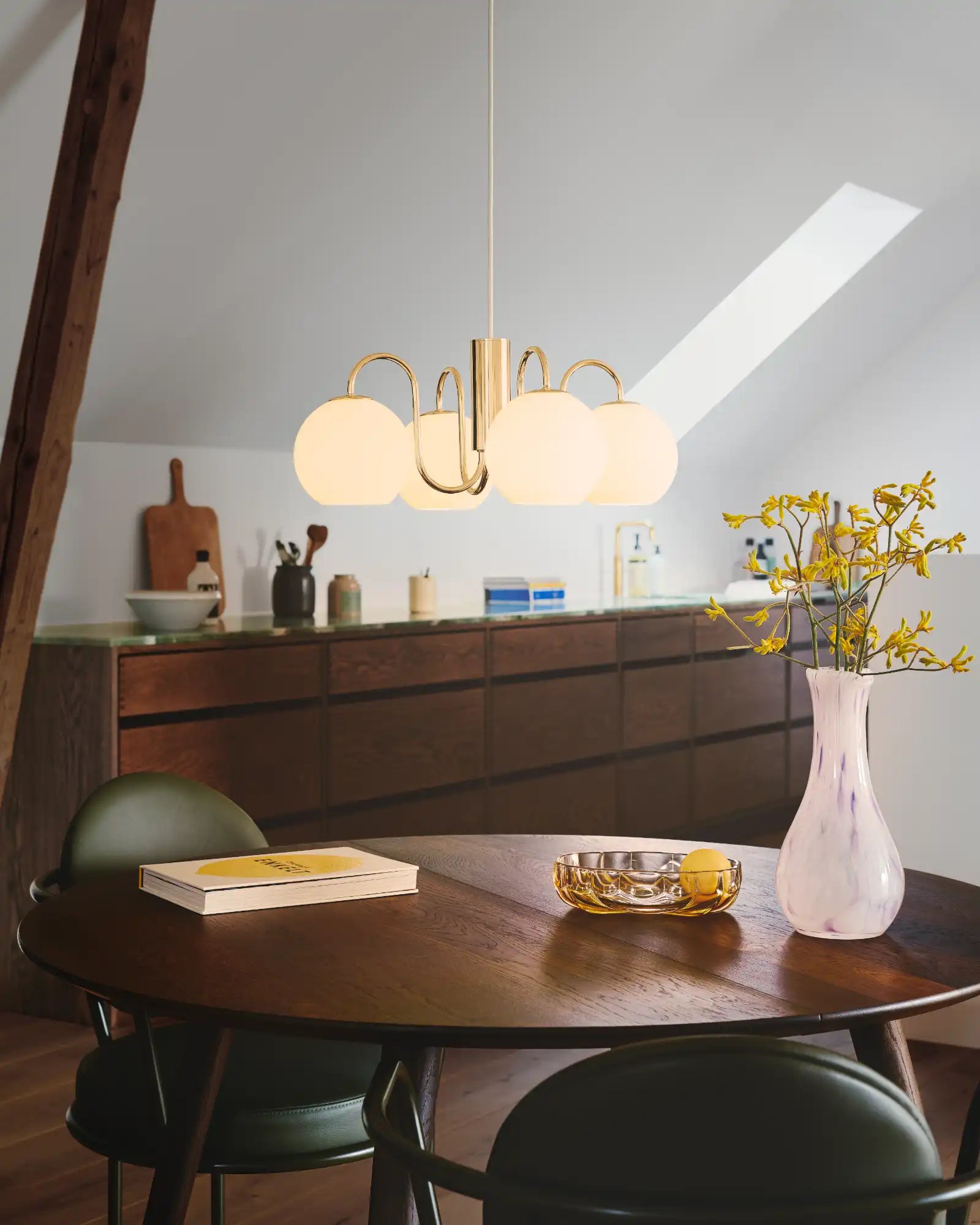 Franca Pendant Light by Nordlux Lighting featured within a contemporary dining room | Nook Collections